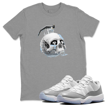 Air Jordan 11 White Cement Skull Bomb Crew Neck Sneaker Tees Air Jordan 11 Cement Grey Sneaker T-Shirts Size Chart
