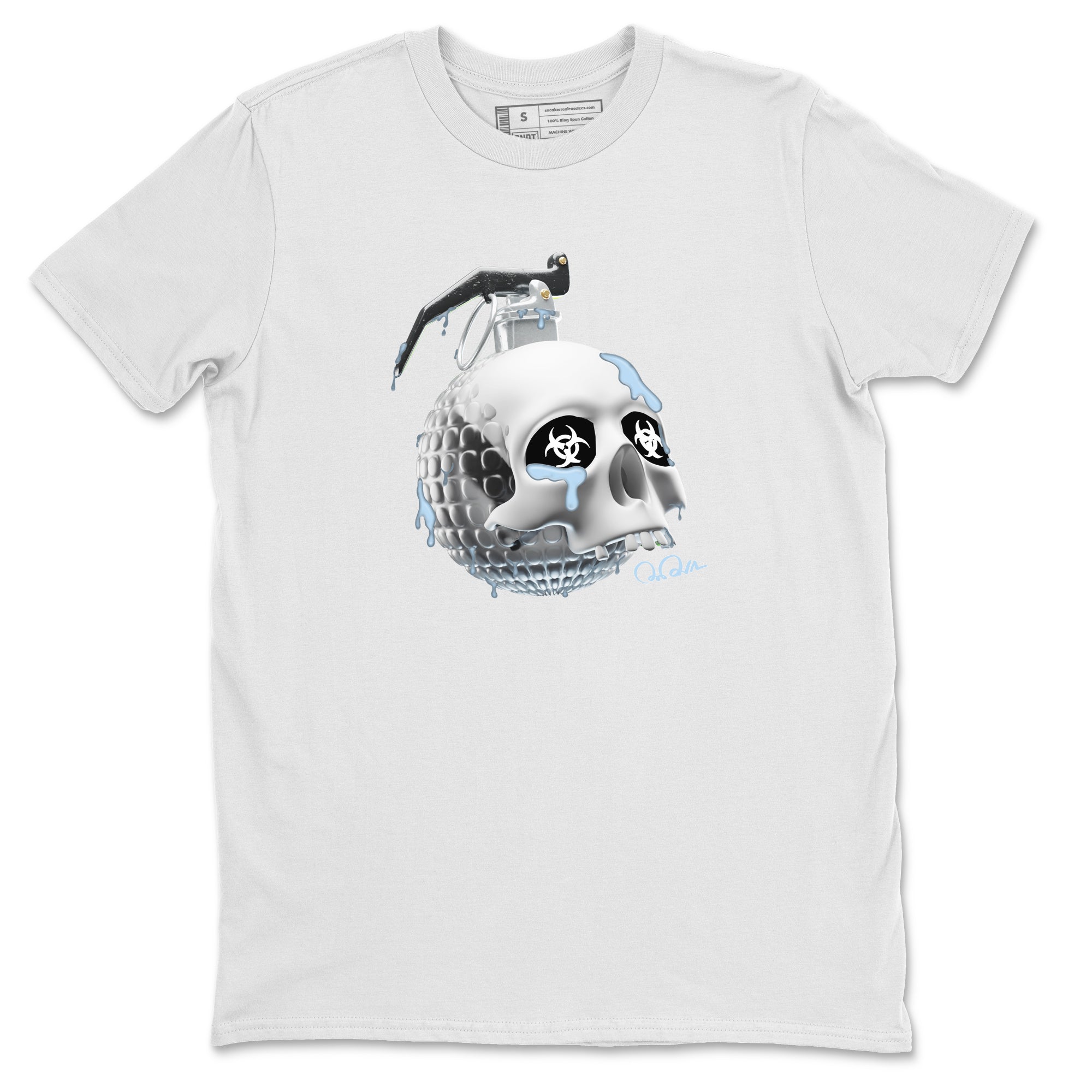 Air Jordan 11 White Cement Sneaker Tees Drip Gear Zone Skull Bomb Sneaker Tees Air Jordan 11 Cement Grey Shirt Unisex Shirts White 2