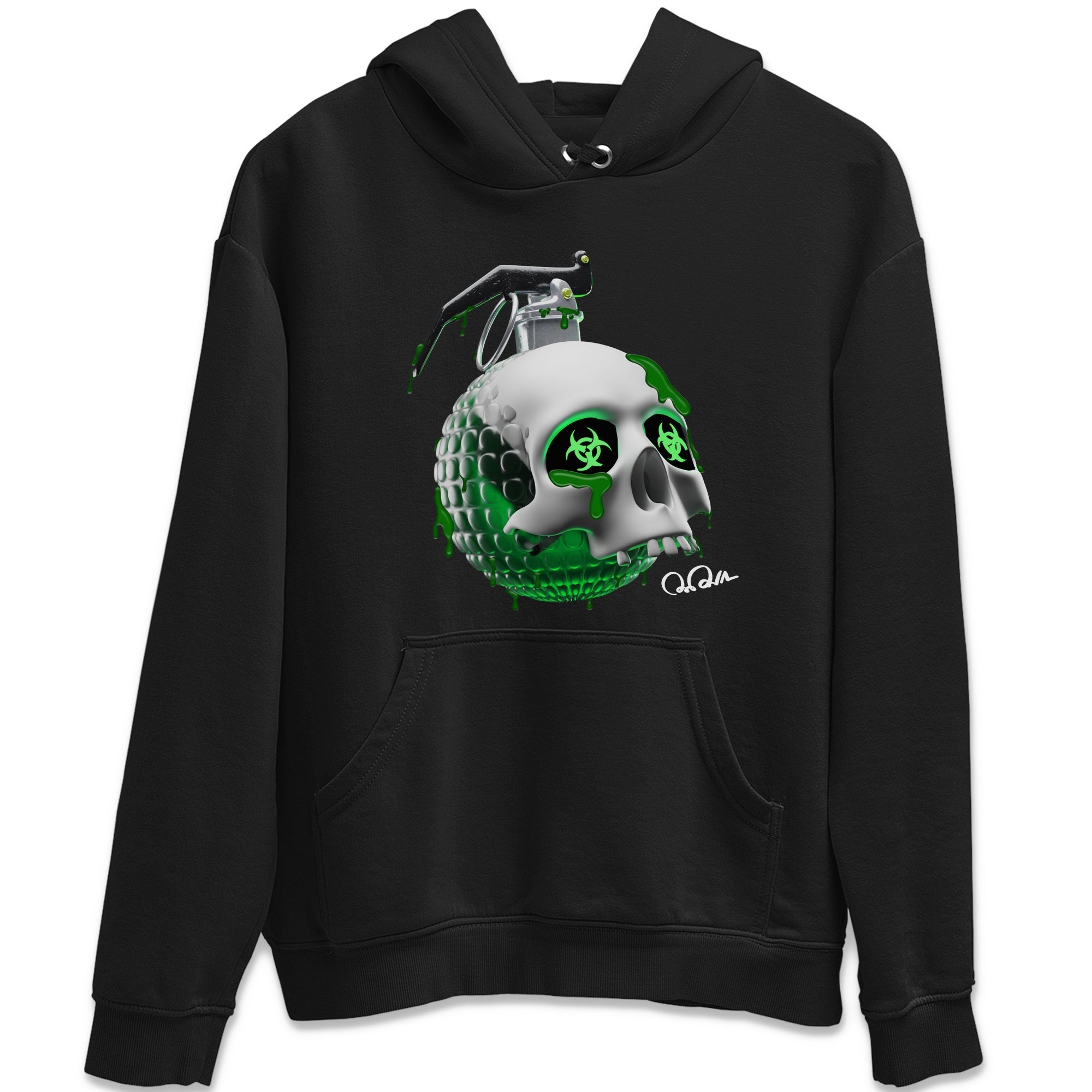 Air Jordan 4 Pine Green Sneaker Tees Drip Gear Zone Skull Bomb Sneaker Tees AJ4 Pine Green Shirt Unisex Shirts Black 2