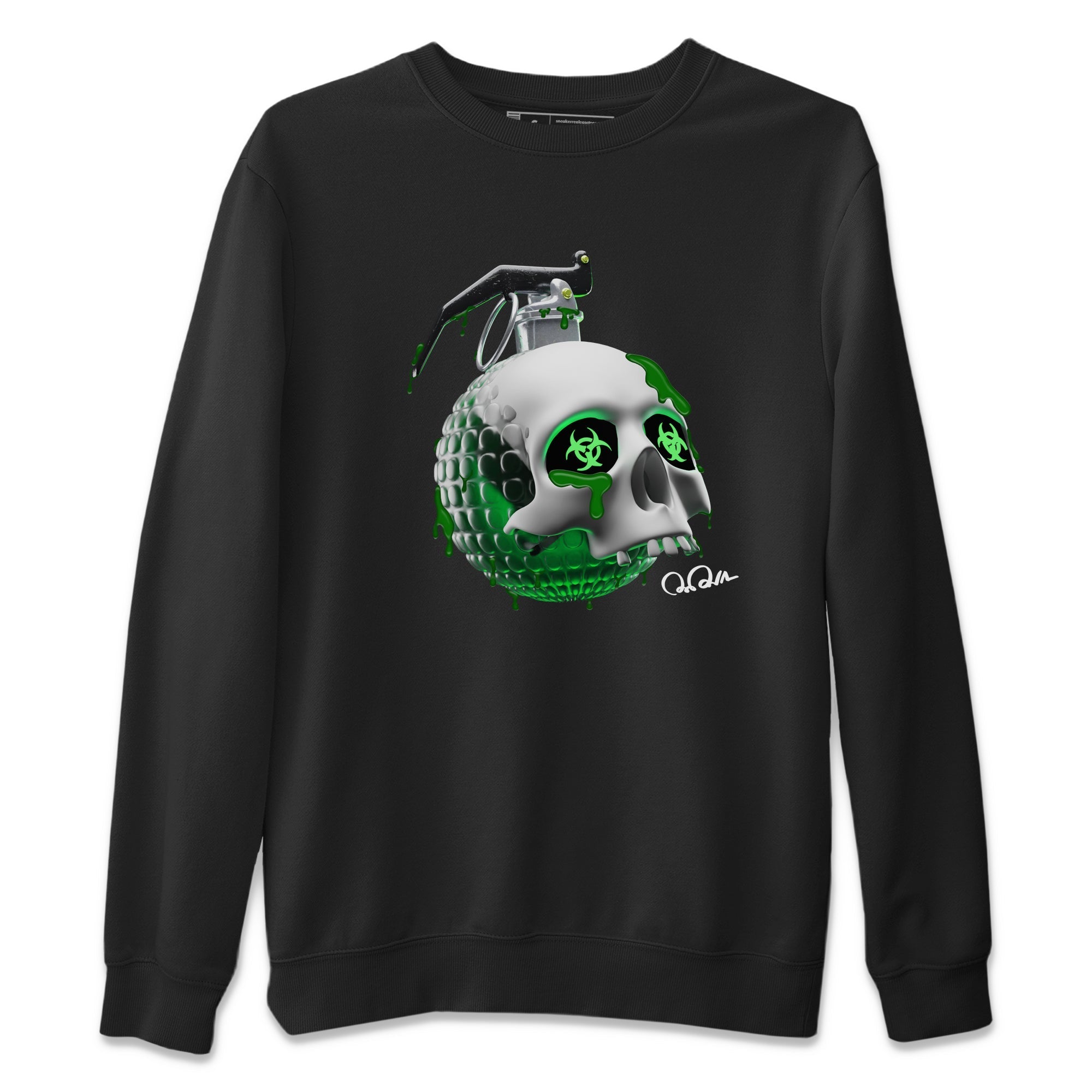 Air Jordan 4 Pine Green Sneaker Tees Drip Gear Zone Skull Bomb Sneaker Tees AJ4 Pine Green Shirt Unisex Shirts Black 2