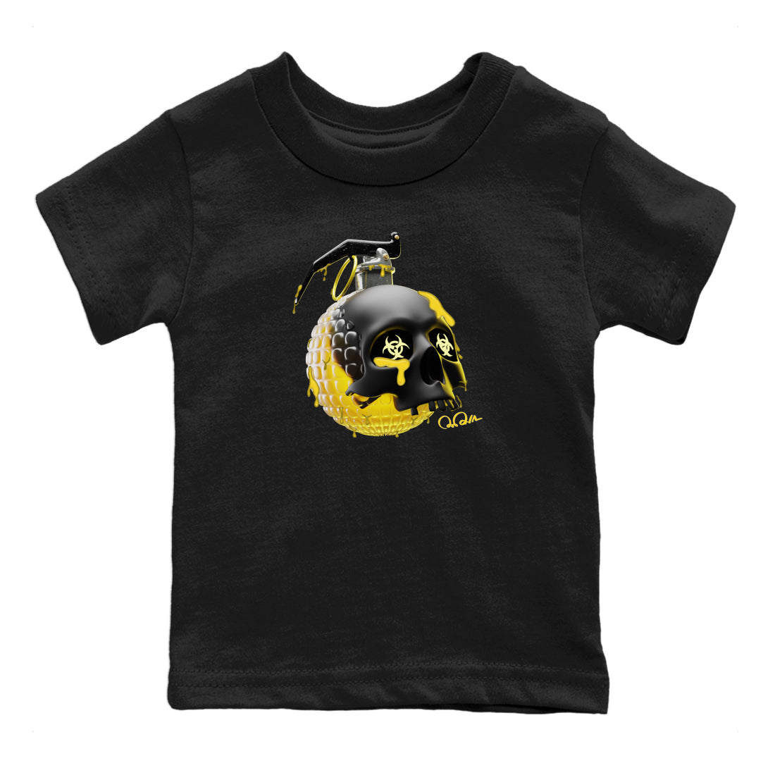 Air Jordan 4 Thunder Sneaker Tees Drip Gear Zone Skull Bomb Sneaker Tees AJ4 Thunder Jumpman Shirt Kids Shirts Black 2