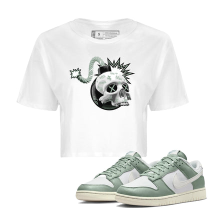 Dunk Mica Green Sneaker Match Tees Skull Bomb Sneaker Tees Dunk Low Mica Green Sneaker Release Tees Women's Shirts White 1