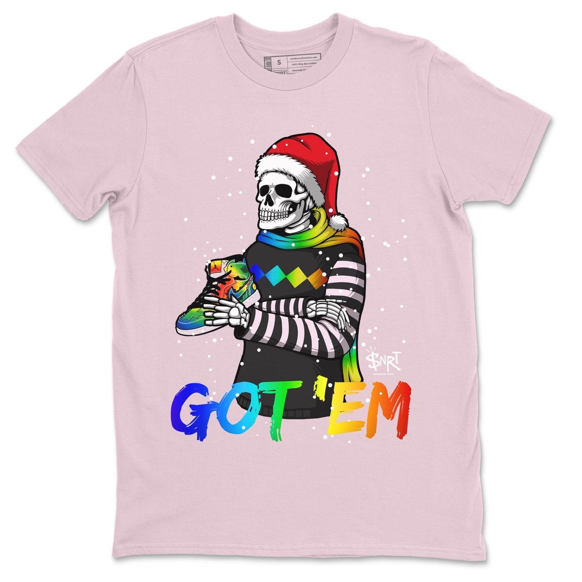 Jordan 1 J Balvin Sneaker Matching T-Shirt Skull Got Em Sneaker Tees Jordan 1 J Balvin Sneaker Release Tees Crew Neck Tees