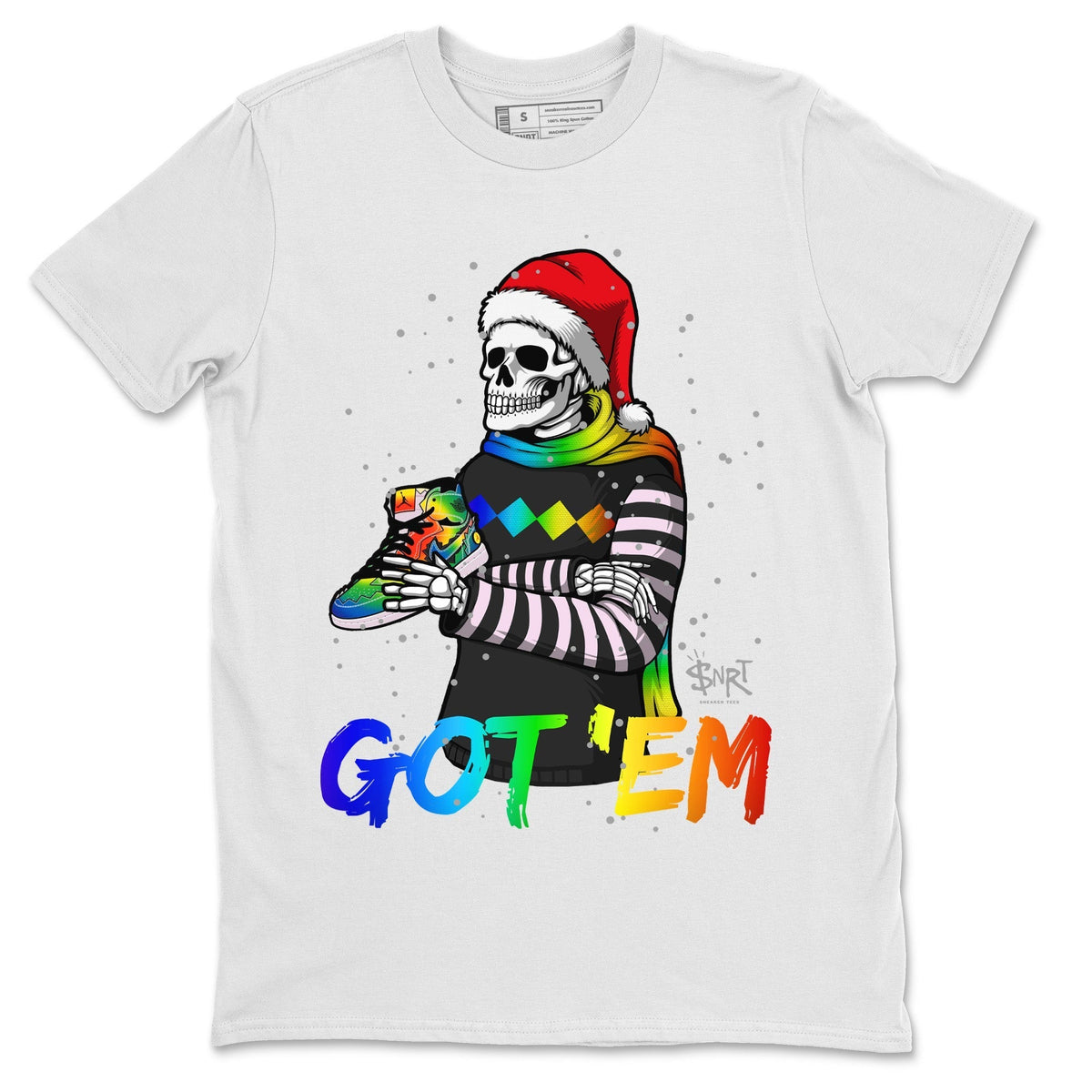 Jordan 1 J Balvin Sneaker Matching T-Shirt Skull Got Em Sneaker Tees Jordan 1 J Balvin Sneaker Release Tees Crew Neck Tees