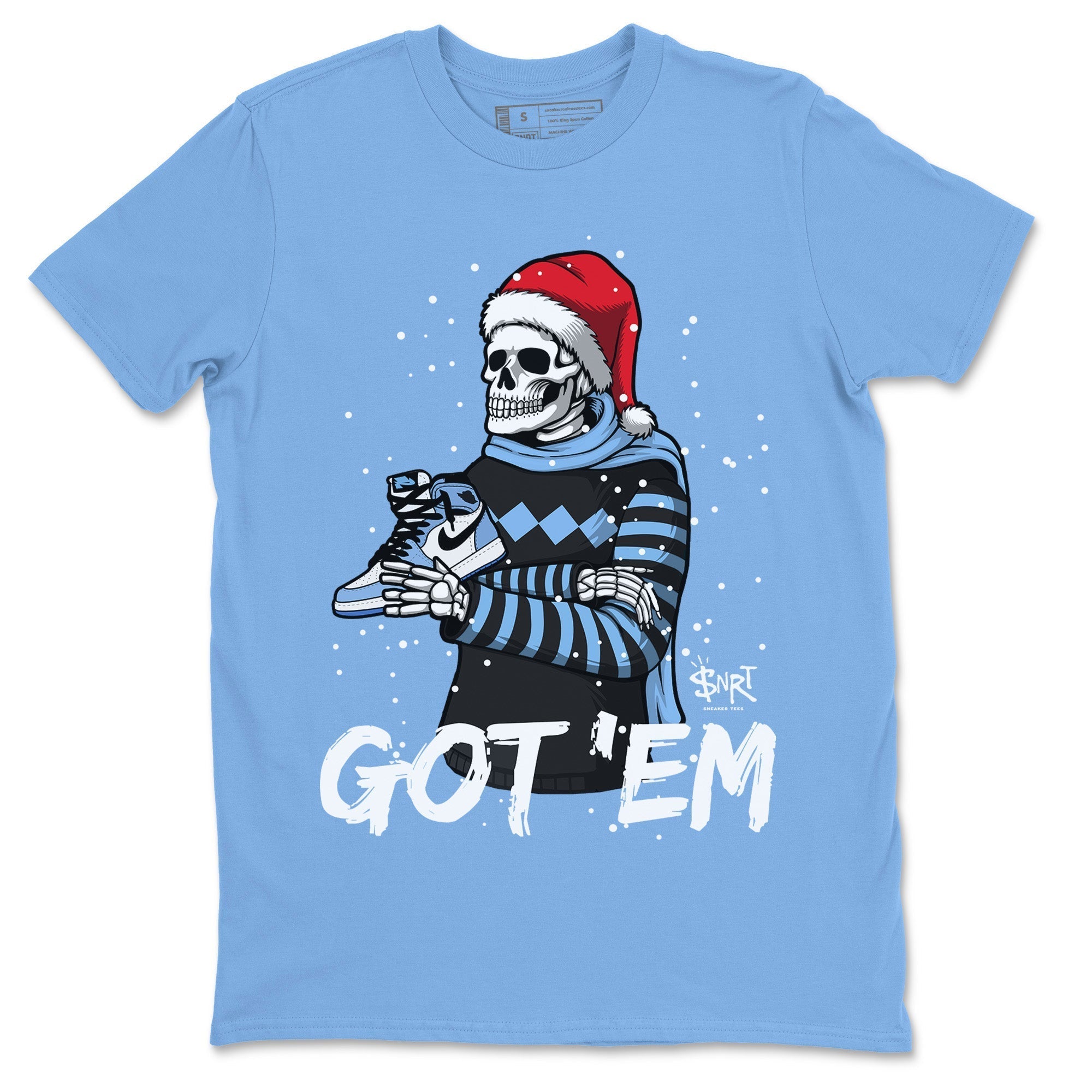 Jordan 1 University Blue Shirt To Match Jordans Skull Got Em Sneaker Tees Jordan 1 University Blue Drip Gear Zone Sneaker Matching Clothing Unisex Shirts