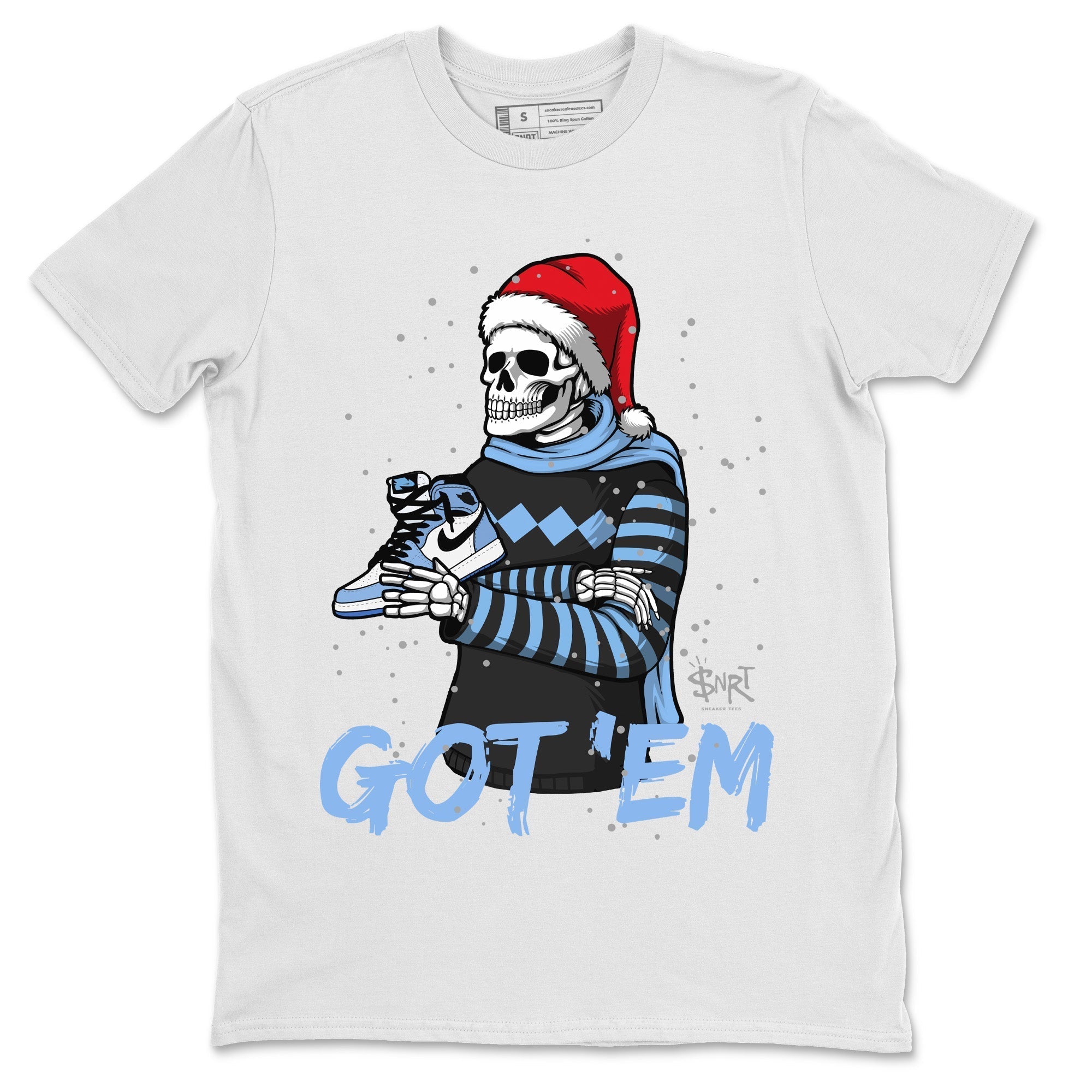 Jordan 1 University Blue Shirt To Match Jordans Skull Got Em Sneaker Tees Jordan 1 University Blue Drip Gear Zone Sneaker Matching Clothing Unisex Shirts