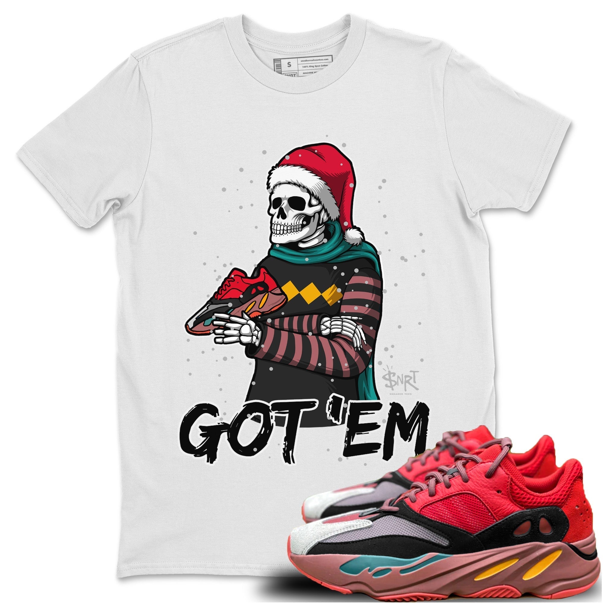 Yeezy 700 Hi-Res Red Shirt To Match Jordans Skull Got Em Sneaker Tees Yeezy 700 Hi-Res Red Drip Gear Zone Sneaker Matching Clothing Unisex Shirts