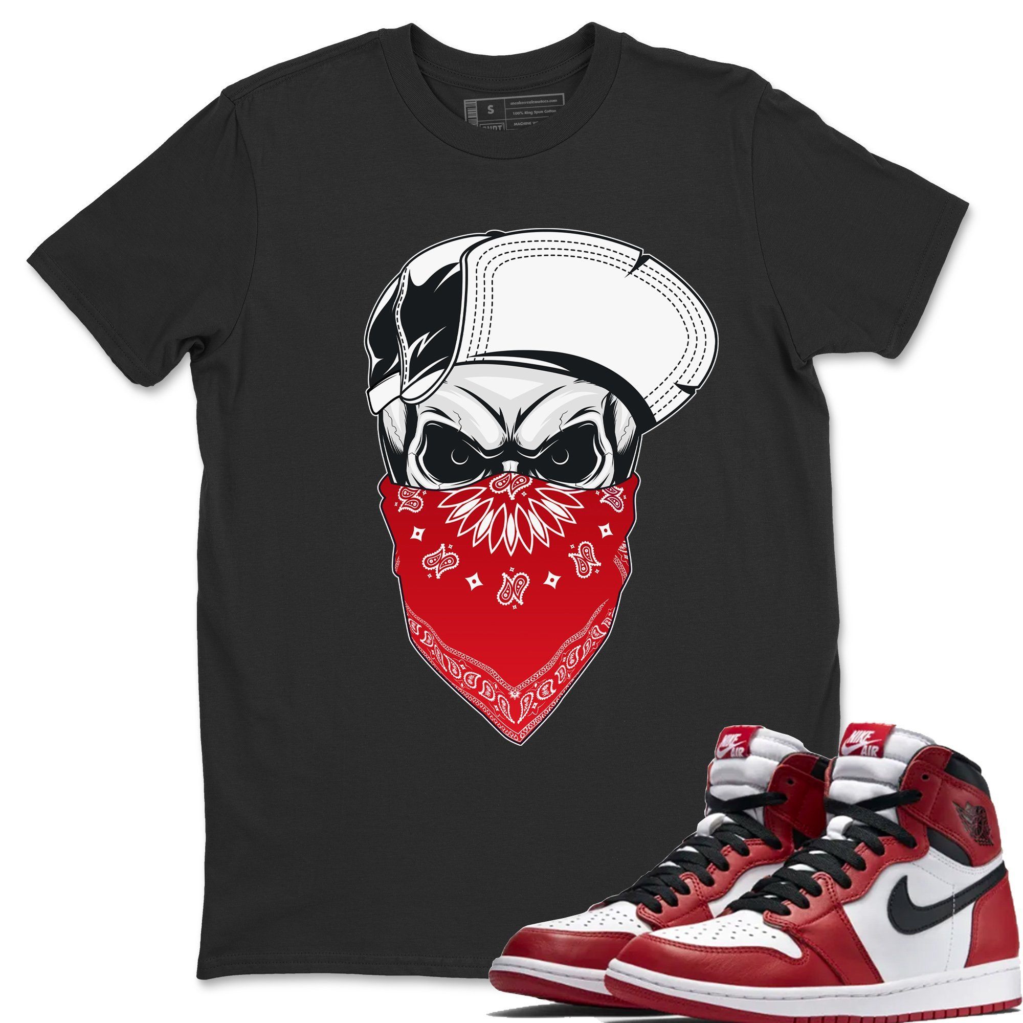 Jordan 1 Varsity Red Shirt To Match Jordans Skull Hat Sneaker Tees Jordan 1 Varsity Red Drip Gear Zone Sneaker Matching Clothing Unisex Shirts