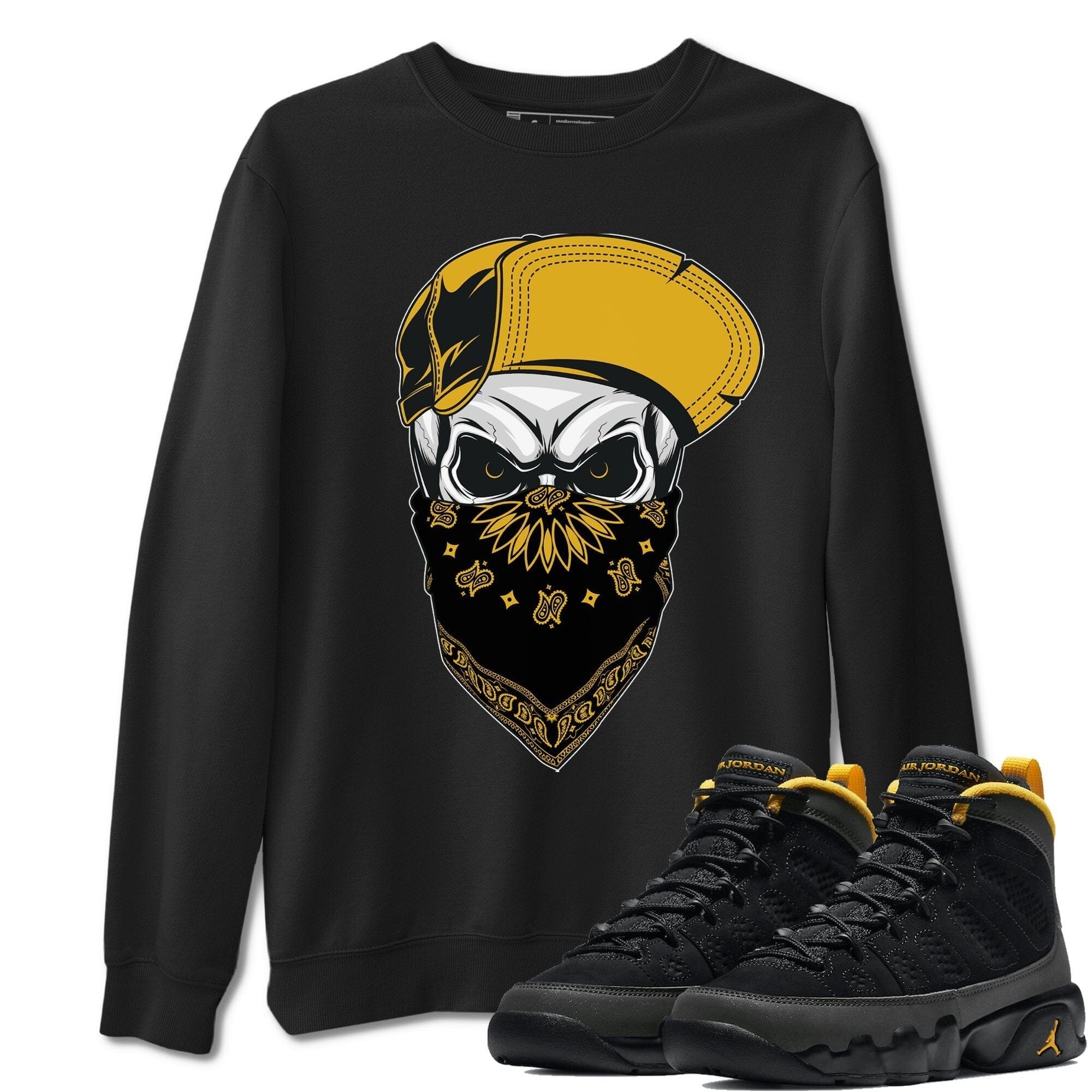 Jordan 9 University Gold Shirt To Match Jordans Skull Hat Sneaker Tees Jordan 9 University Gold Drip Gear Zone Sneaker Matching Clothing Unisex Shirts