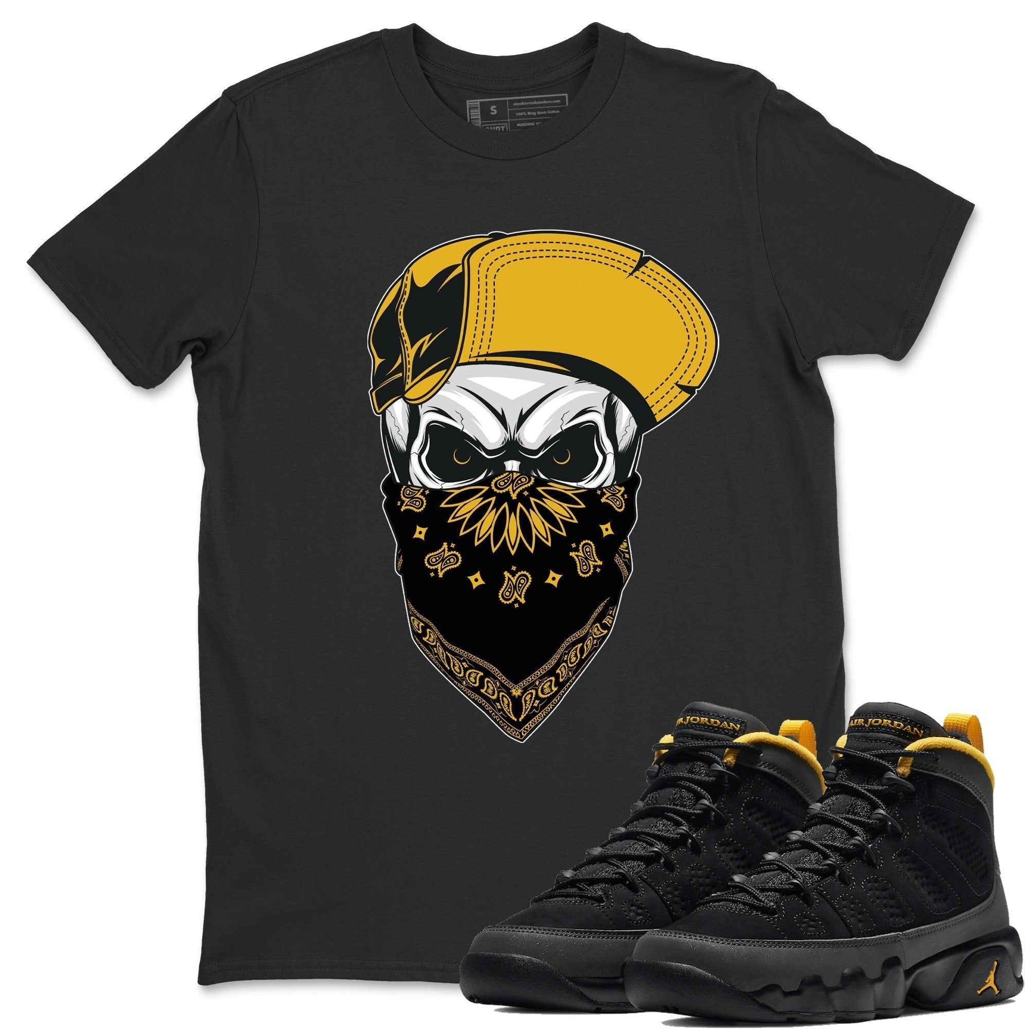 Jordan 9 University Gold Shirt To Match Jordans Skull Hat Sneaker Tees Jordan 9 University Gold Drip Gear Zone Sneaker Matching Clothing Unisex Shirts