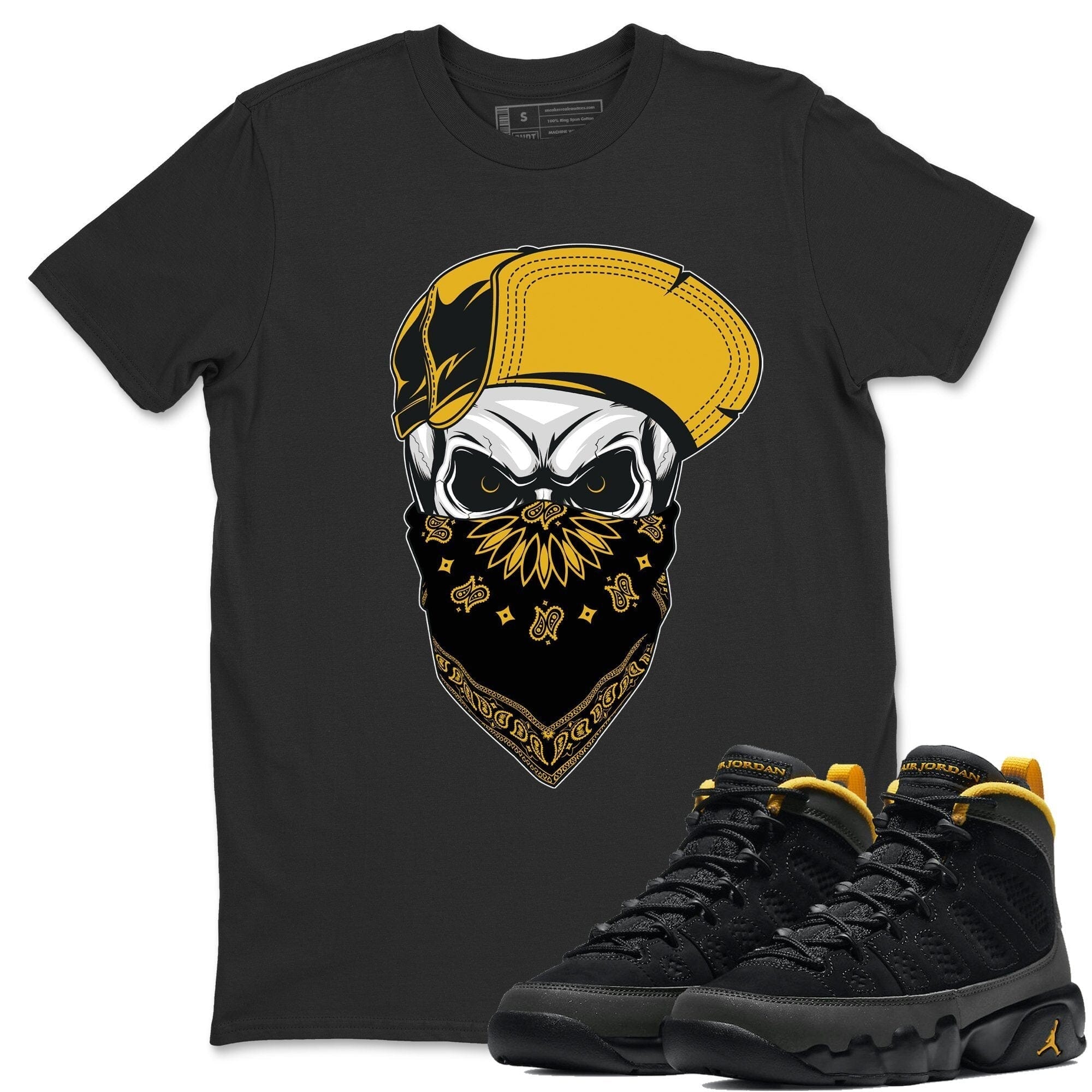 Jordan 9 University Gold Shirt To Match Jordans Skull Hat Sneaker Tees Jordan 9 University Gold Drip Gear Zone Sneaker Matching Clothing Unisex Shirts
