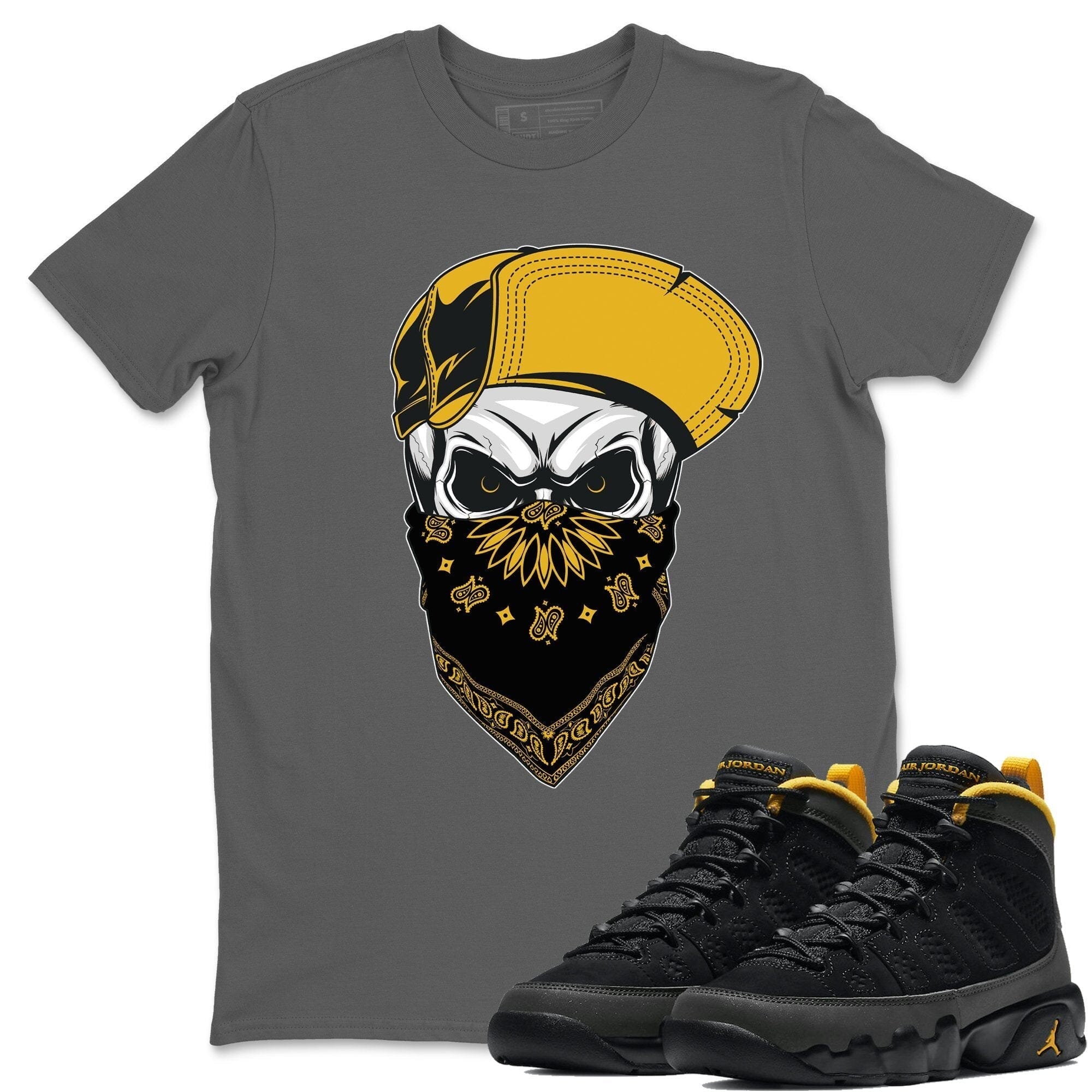 Jordan 9 University Gold Shirt To Match Jordans Skull Hat Sneaker Tees Jordan 9 University Gold Drip Gear Zone Sneaker Matching Clothing Unisex Shirts