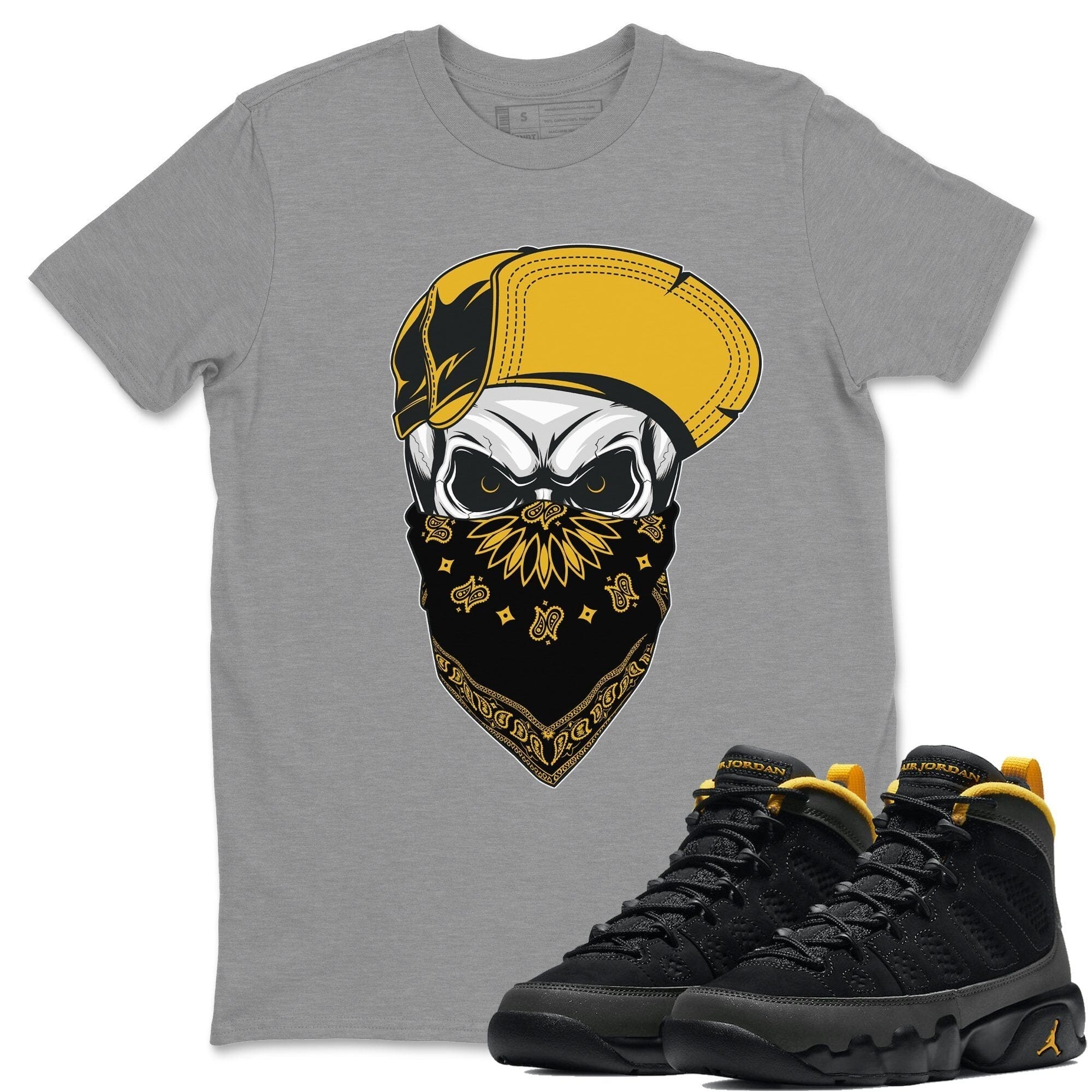 Jordan 9 University Gold Shirt To Match Jordans Skull Hat Sneaker Tees Jordan 9 University Gold Drip Gear Zone Sneaker Matching Clothing Unisex Shirts