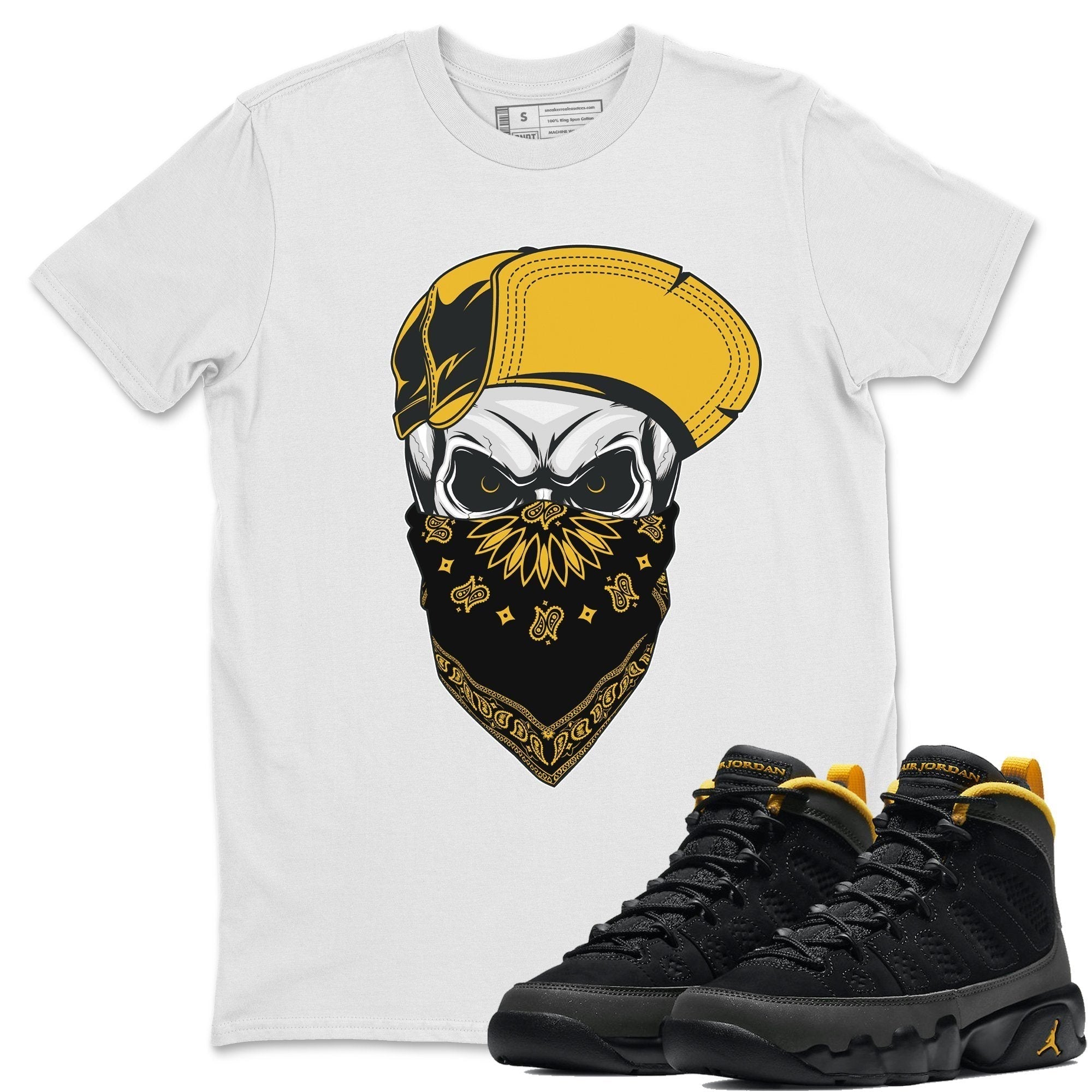 Jordan 9 University Gold Shirt To Match Jordans Skull Hat Sneaker Tees Jordan 9 University Gold Drip Gear Zone Sneaker Matching Clothing Unisex Shirts