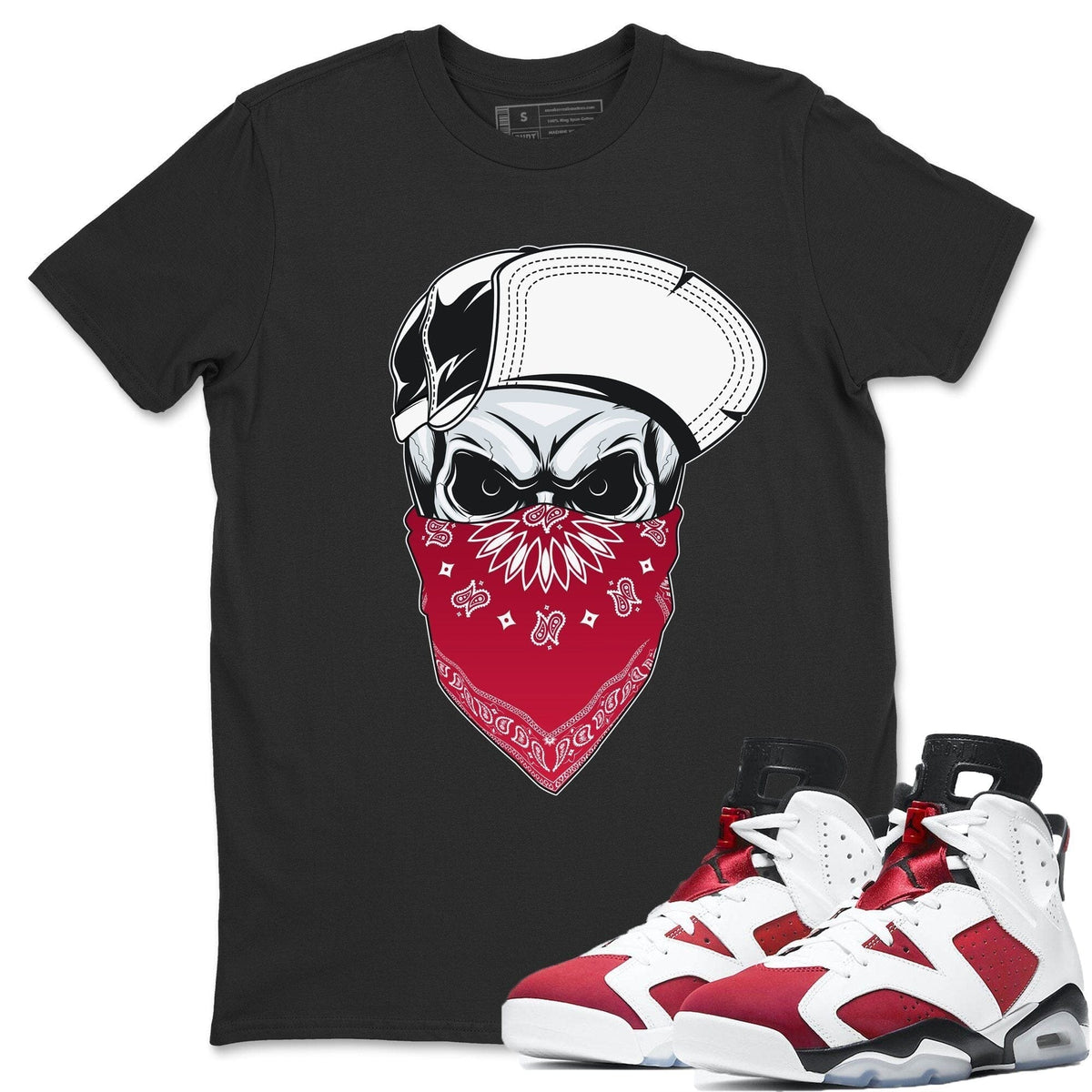 Jordan 6 Carmine Shirt To Match Jordans Skull Hat Sneaker Tees Jordan 6 Carmine Drip Gear Zone Sneaker Matching Clothing Unisex Shirts