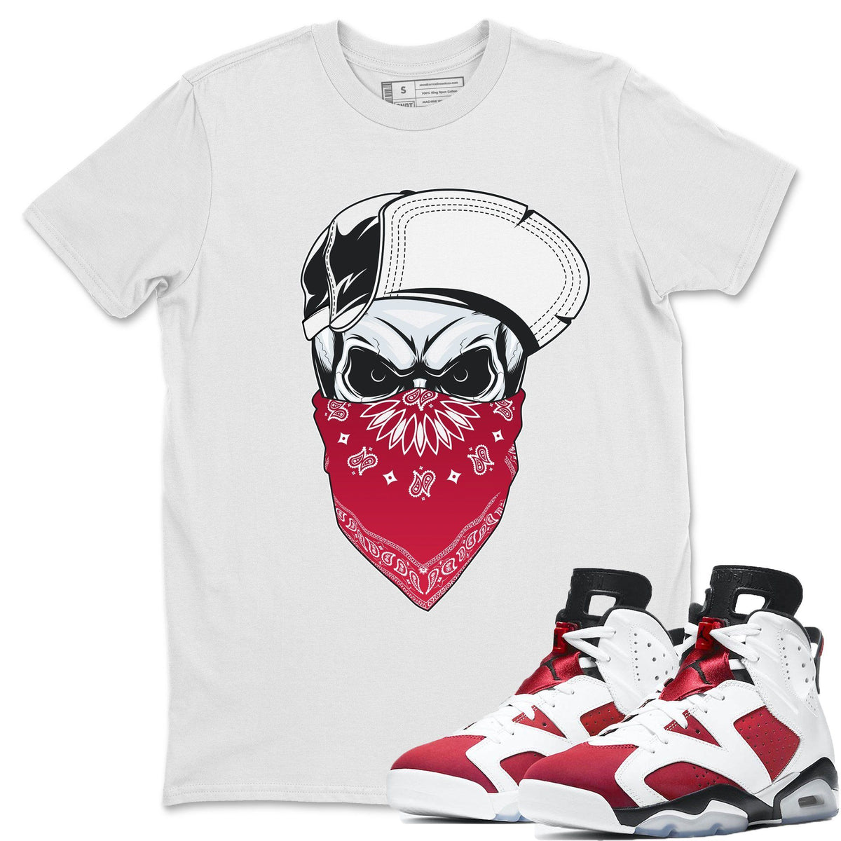 Jordan 6 Carmine Shirt To Match Jordans Skull Hat Sneaker Tees Jordan 6 Carmine Drip Gear Zone Sneaker Matching Clothing Unisex Shirts