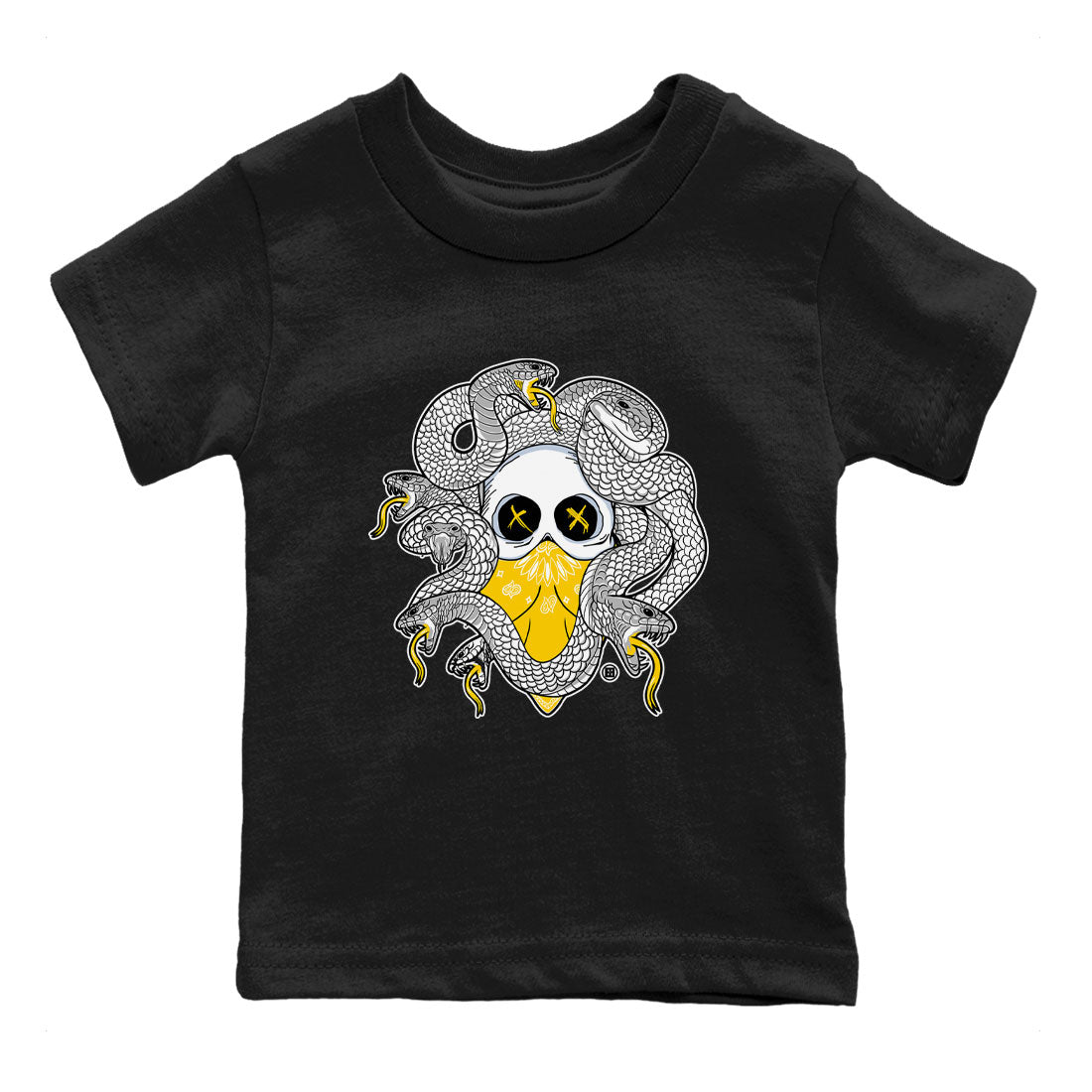 Air Jordan 6 Yellow Ochre shirt to match jordans Skull Medusa sneaker tees streetwear brand 6s Yellow Ochre Drip Gear Zone Brand Casual Crew Neck T-Shirt Baby Toddler Black 2 T-Shirt