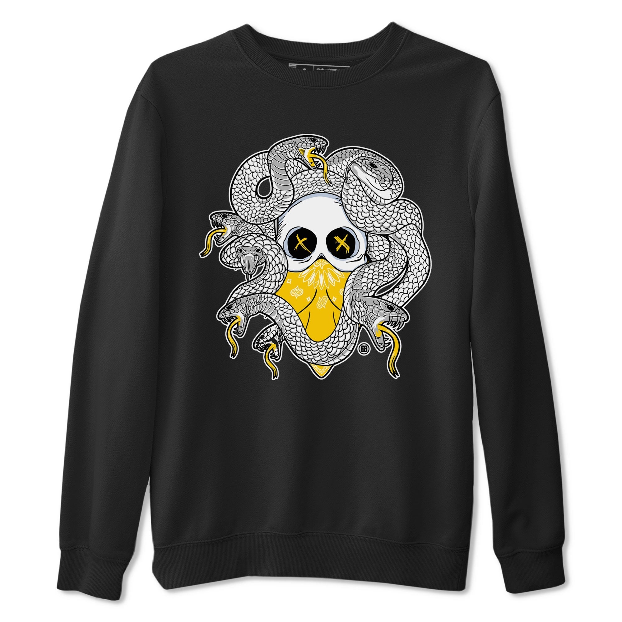Air Jordan 6 Yellow Ochre shirt to match jordans Skull Medusa sneaker tees streetwear brand 6s Yellow Ochre Drip Gear Zone Brand Casual Crew Neck T-Shirt Unisex Black 2 T-Shirt