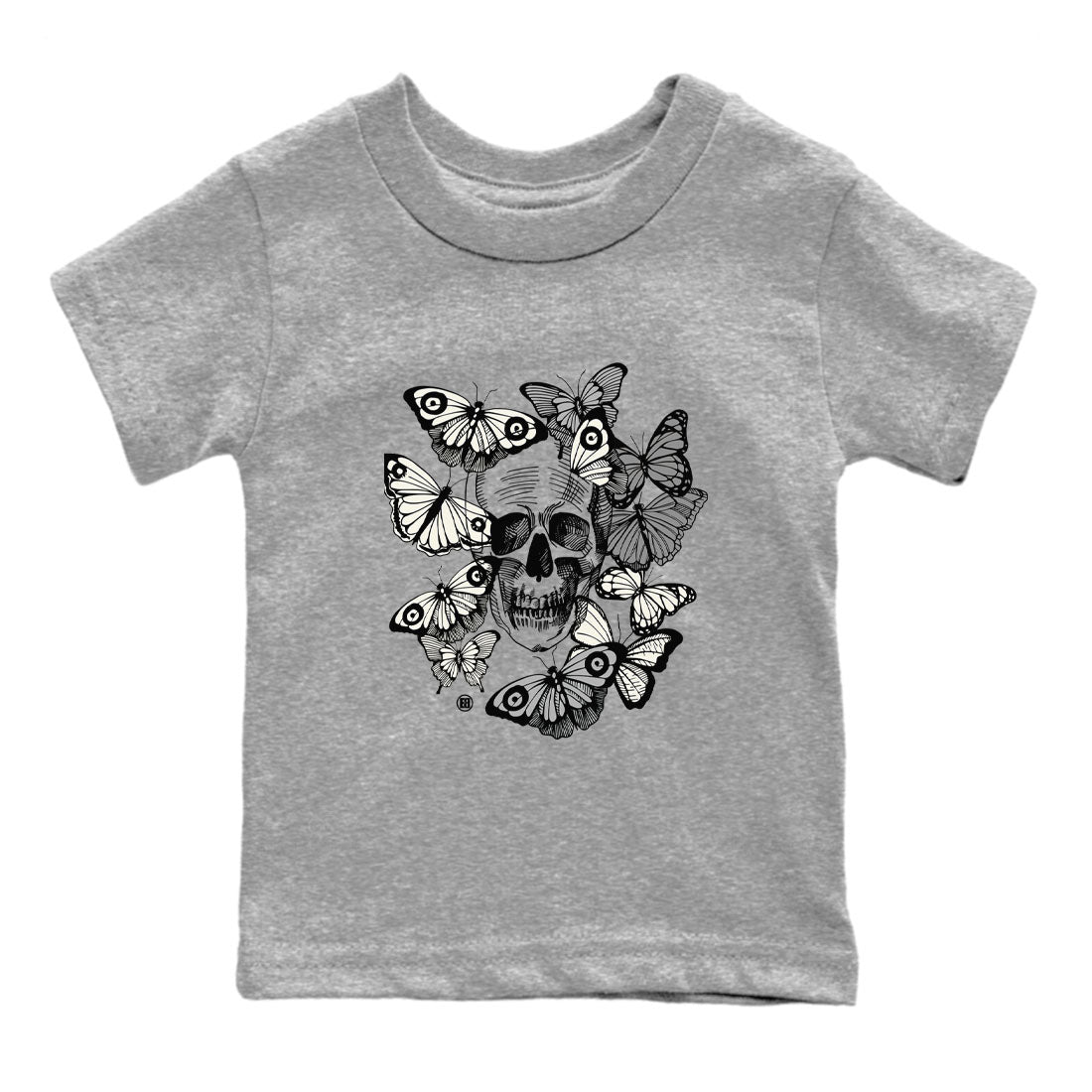Jordan 3 Carft 'Ivory' shirt to match jordans Skull With Butterflies sneaker tees Air Jordan 3 Ivory Drip Gear Zone Streetwear baby toddler Heather Grey 2 cotton Shirt