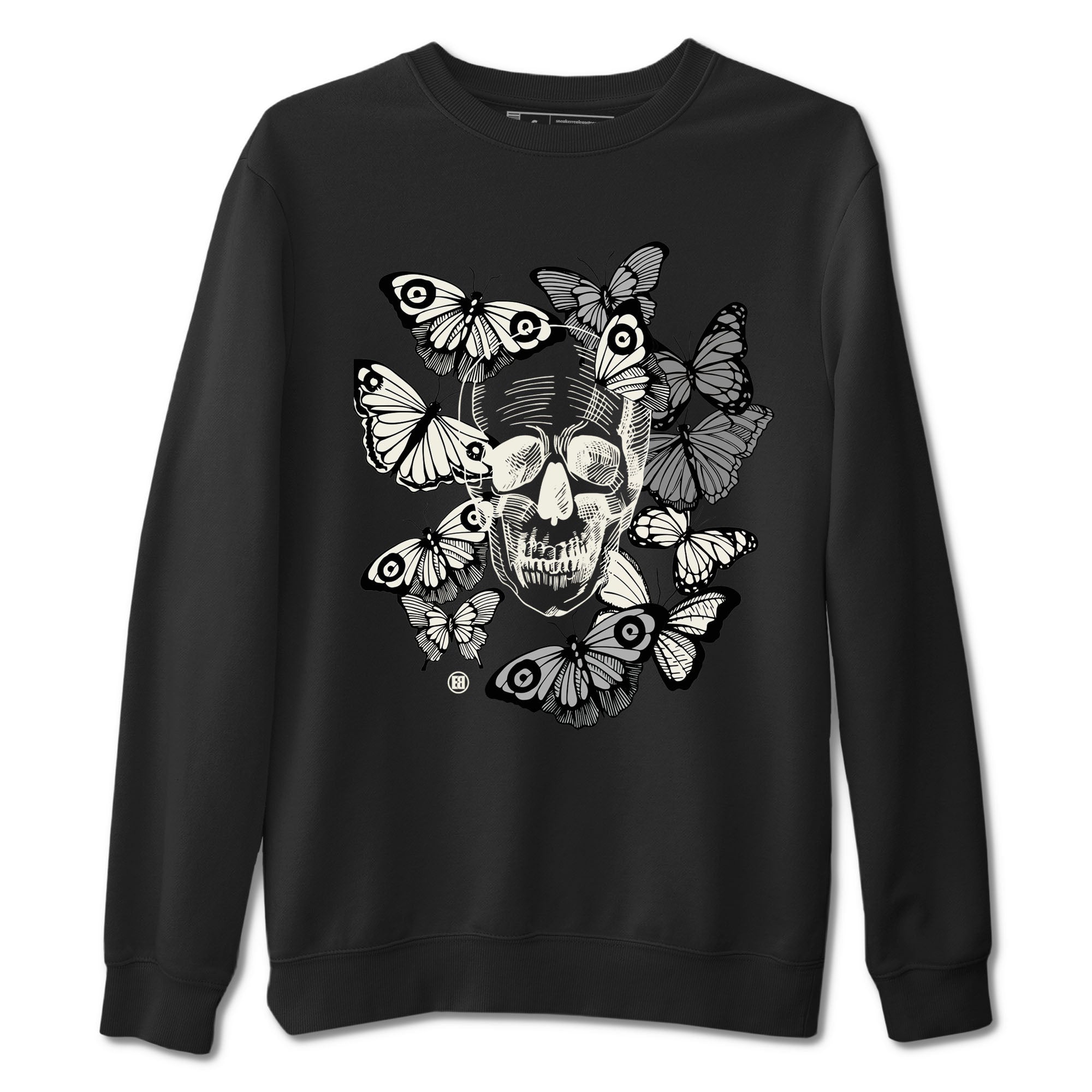 Jordan 3 Carft 'Ivory' shirt to match jordans Skull With Butterflies sneaker tees Air Jordan 3 Ivory Drip Gear Zone Streetwear unisex cotton Black 2 crew neck shirt