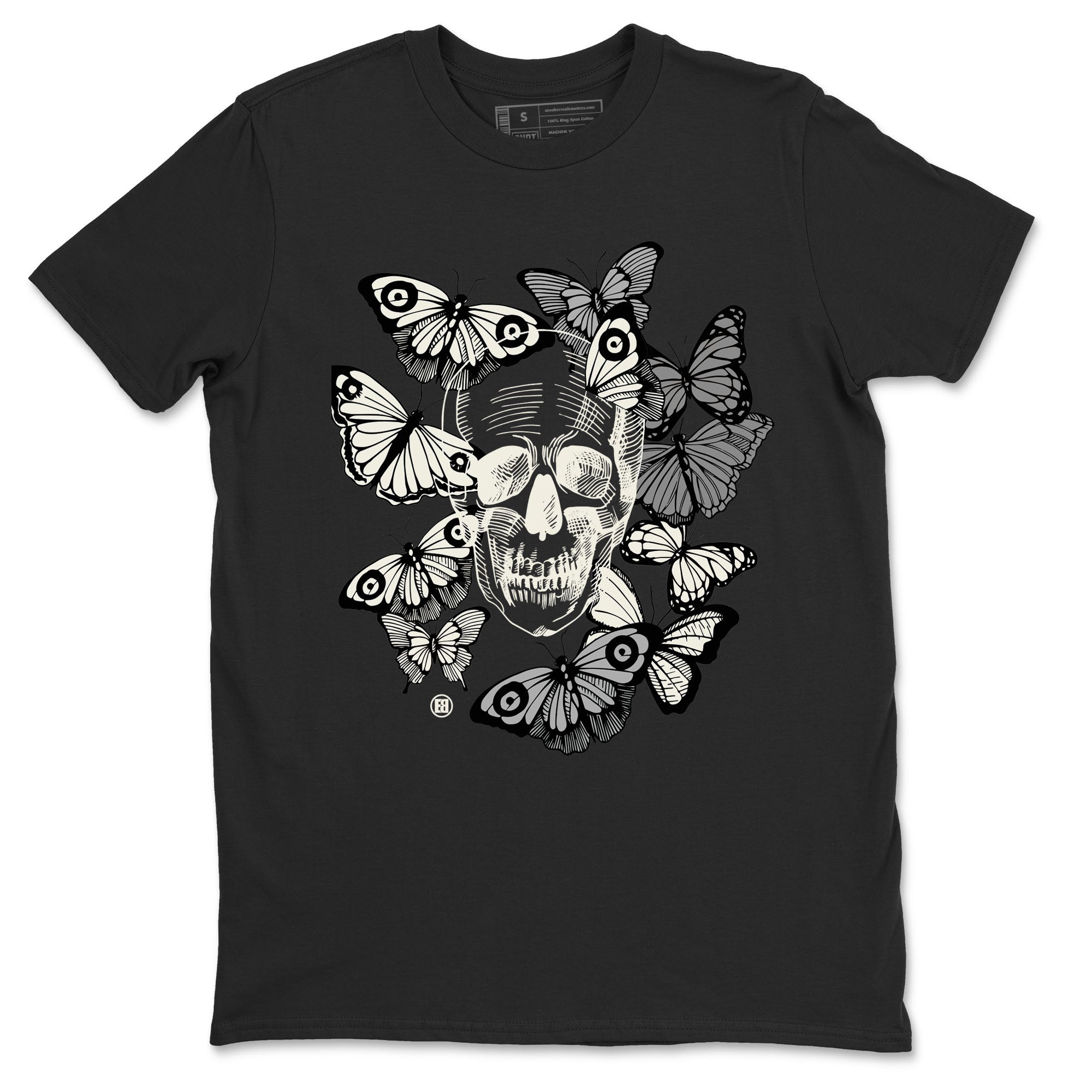 Jordan 3 Carft 'Ivory' shirt to match jordans Skull With Butterflies sneaker tees Air Jordan 3 Ivory Drip Gear Zone Streetwear unisex cotton Black 1 crew neck shirt