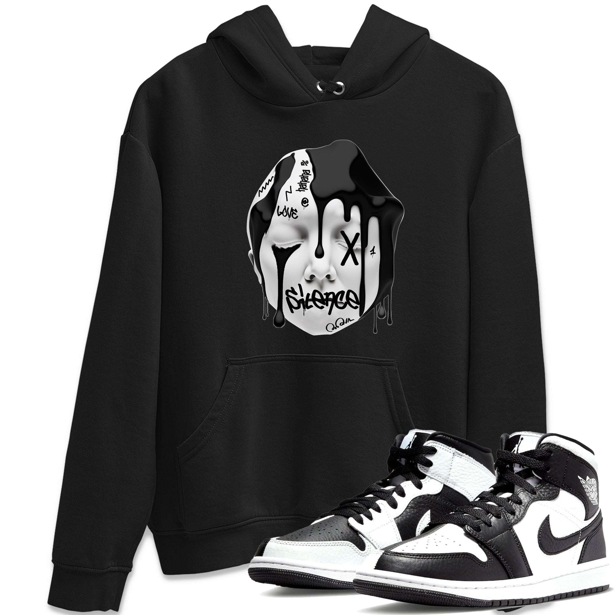 Air Jordan 1 Homage Sneaker Tees Drip Gear Zone Silence Sculpture Sneaker Tees AJ1 Homage Shirt Unisex Shirts Black 1