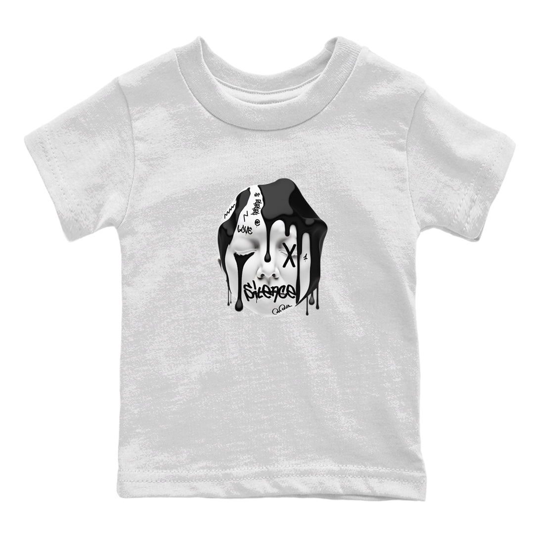 Air Jordan 1 Homage Sneaker Tees Drip Gear Zone Silence Sculpture Sneaker Tees AJ1 Homage Shirt Kids Shirts White 2