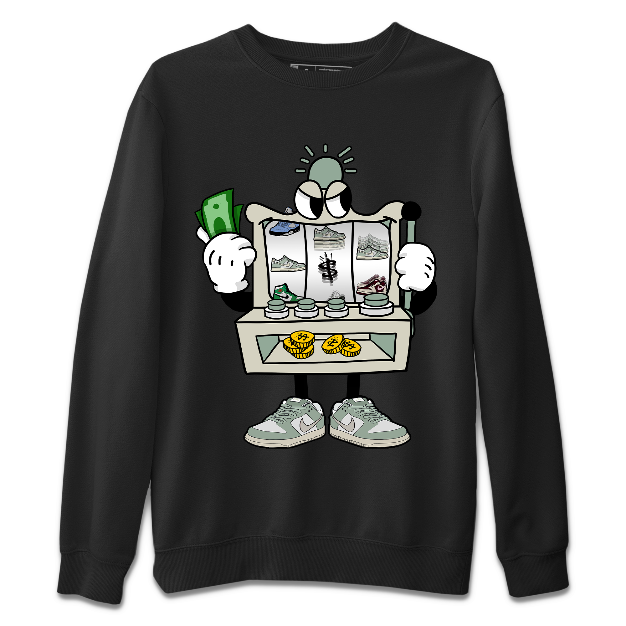 Dunk Low Mica Green Sneaker Match Tees Slot Machine Streetwear Sneaker Shirt Dunk Mica Green Sneaker Release Tees Unisex Shirts Black 2