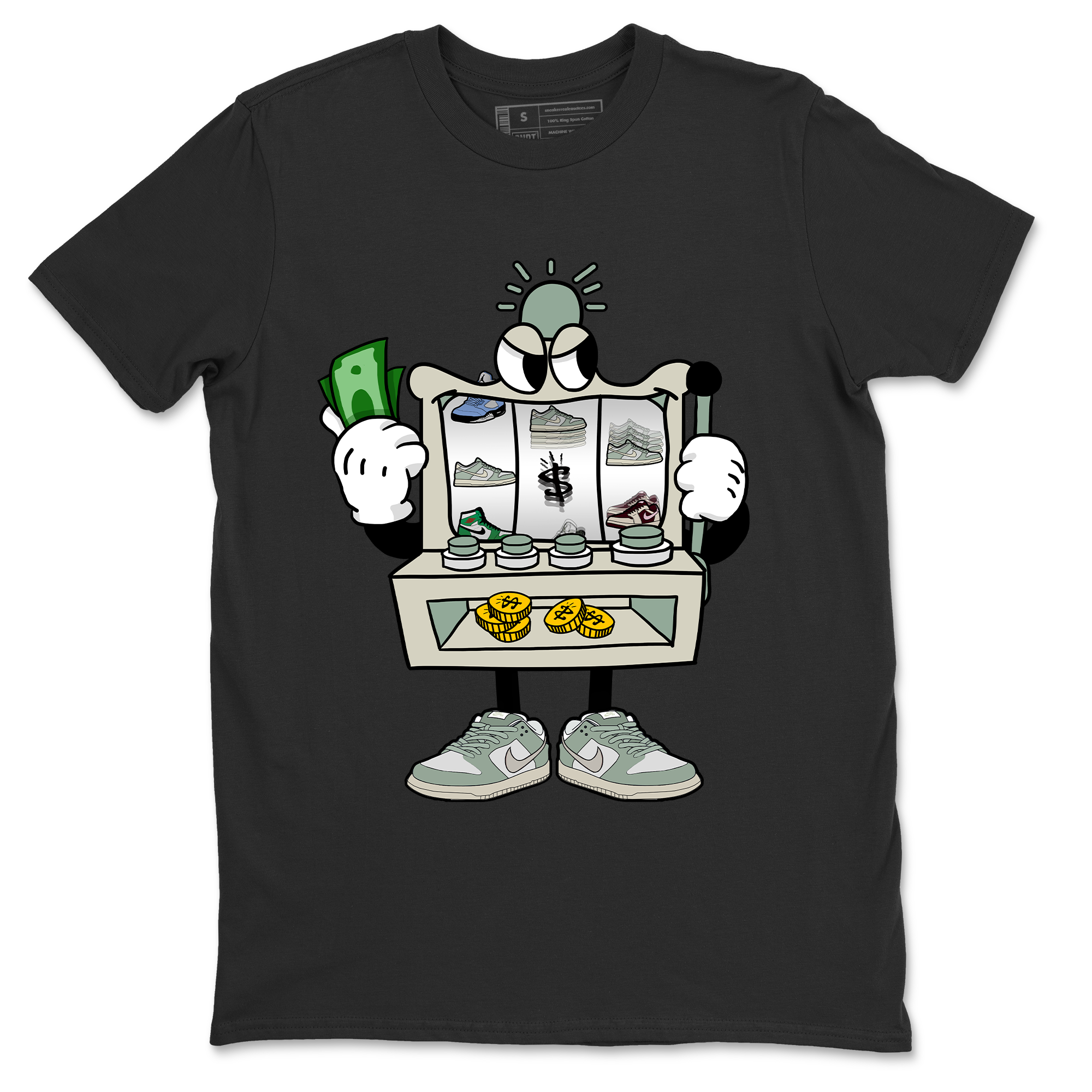 Dunk Low Mica Green Sneaker Match Tees Slot Machine Streetwear Sneaker Shirt Dunk Mica Green Sneaker Release Tees Unisex Shirts Black 2