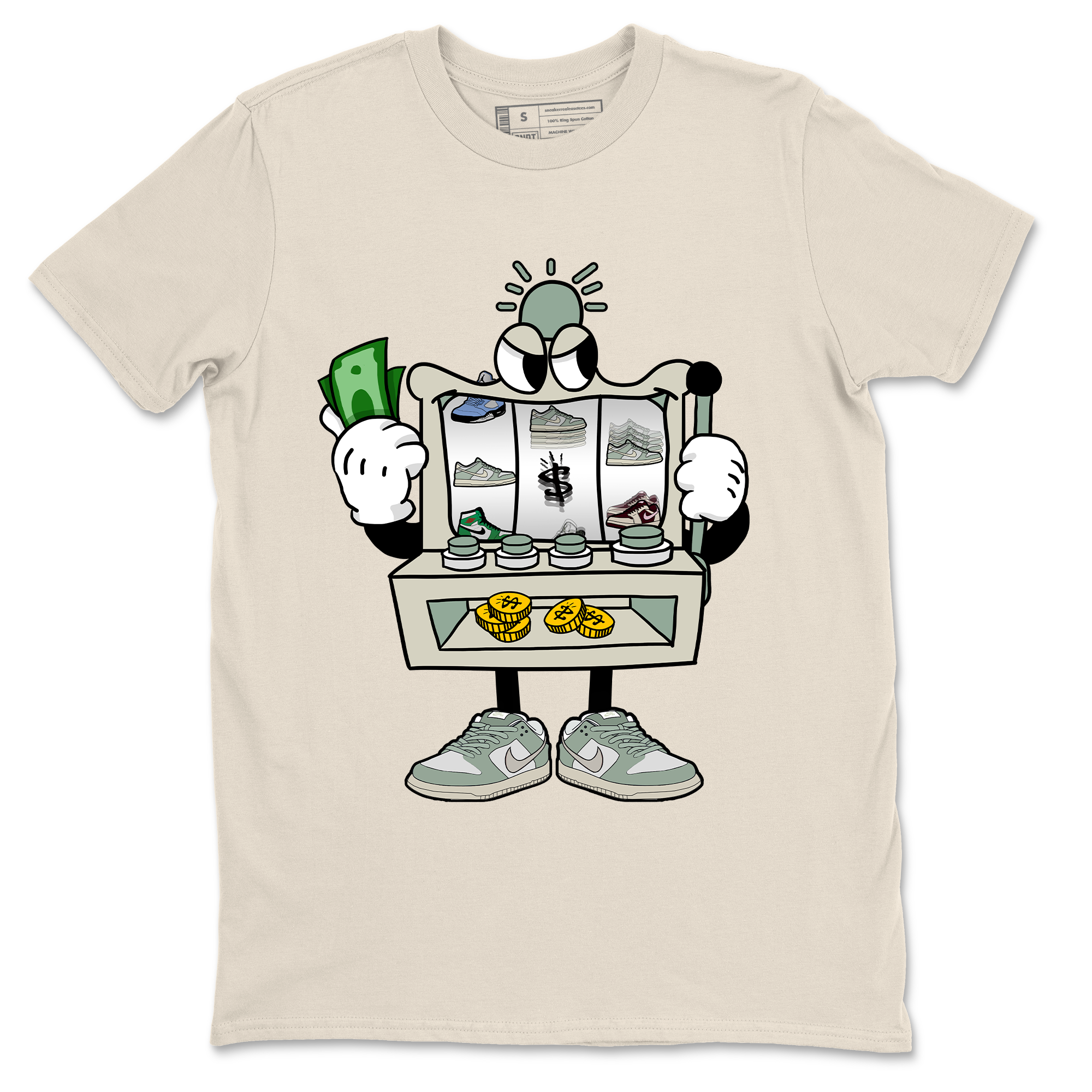 Dunk Low Mica Green Sneaker Match Tees Slot Machine Streetwear Sneaker Shirt Dunk Mica Green Sneaker Release Tees Unisex Shirts Natural 2
