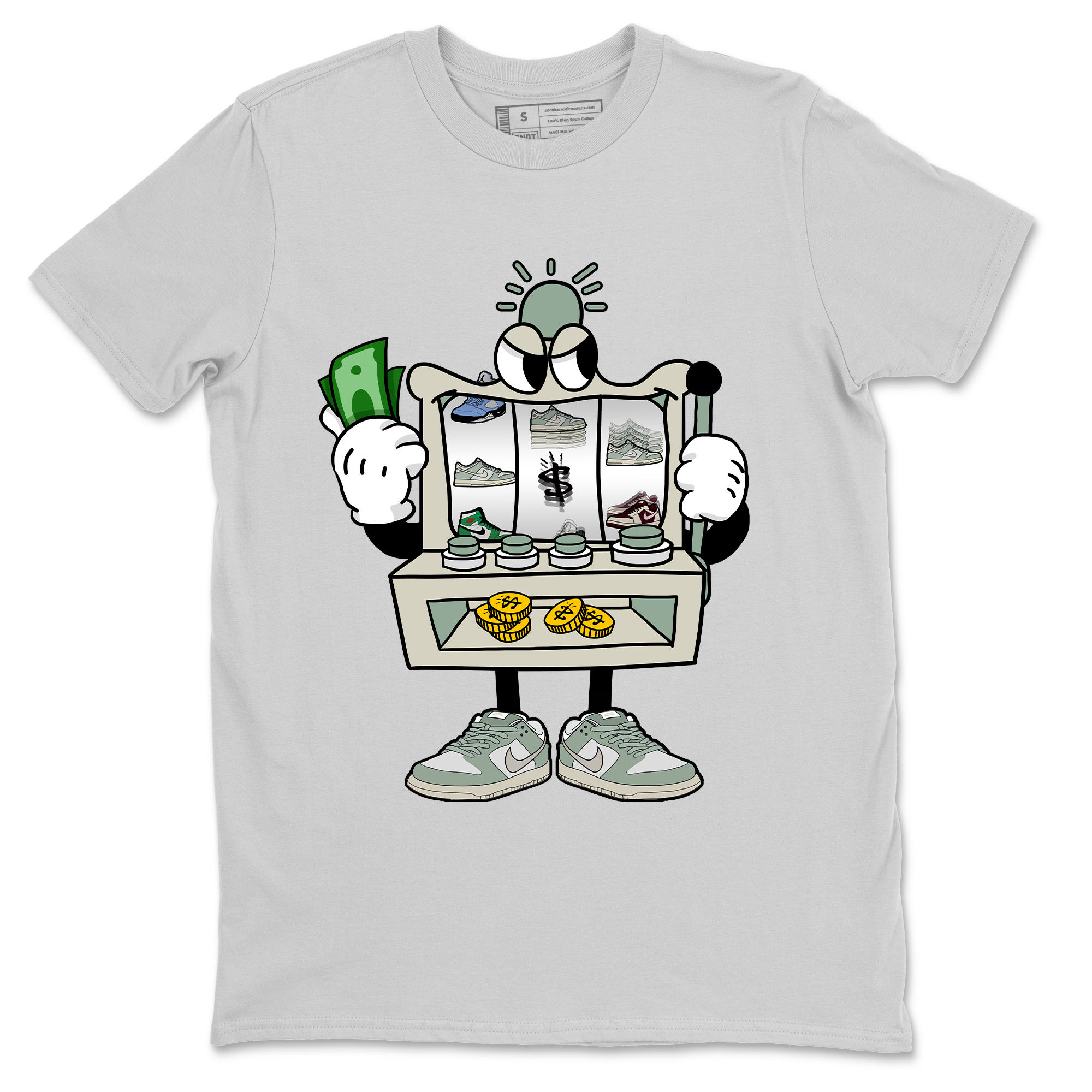 Dunk Low Mica Green Sneaker Match Tees Slot Machine Streetwear Sneaker Shirt Dunk Mica Green Sneaker Release Tees Unisex Shirts Silver 2