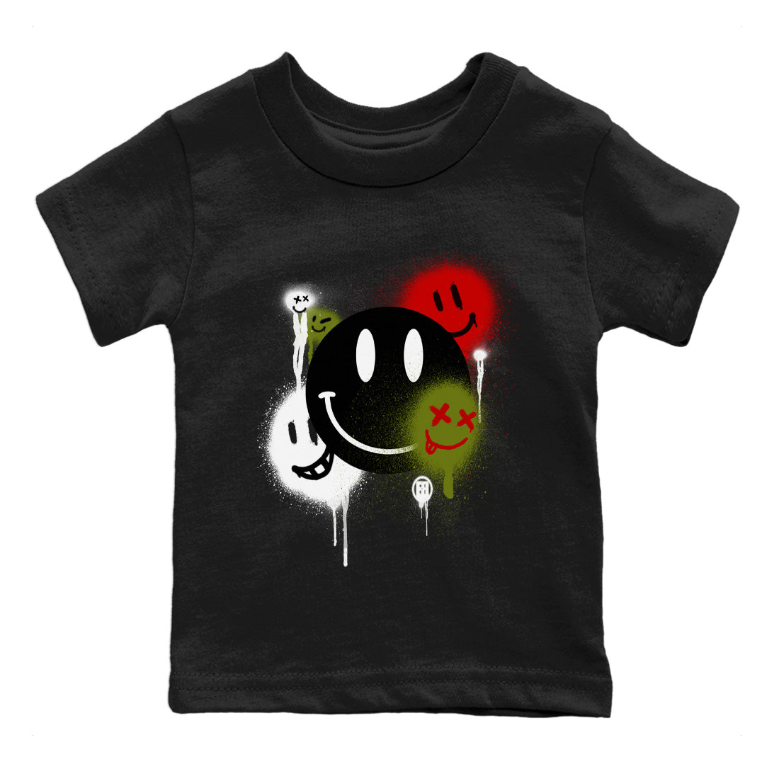 Air Jordan 1 Travis Scott Olive Smile Painting Baby and Kids Streetwear Sneaker Shirt Air Jordan 1 Low x Travis Scott x Olive Kids Streetwear Sneaker Shirt Washing and Care Tip