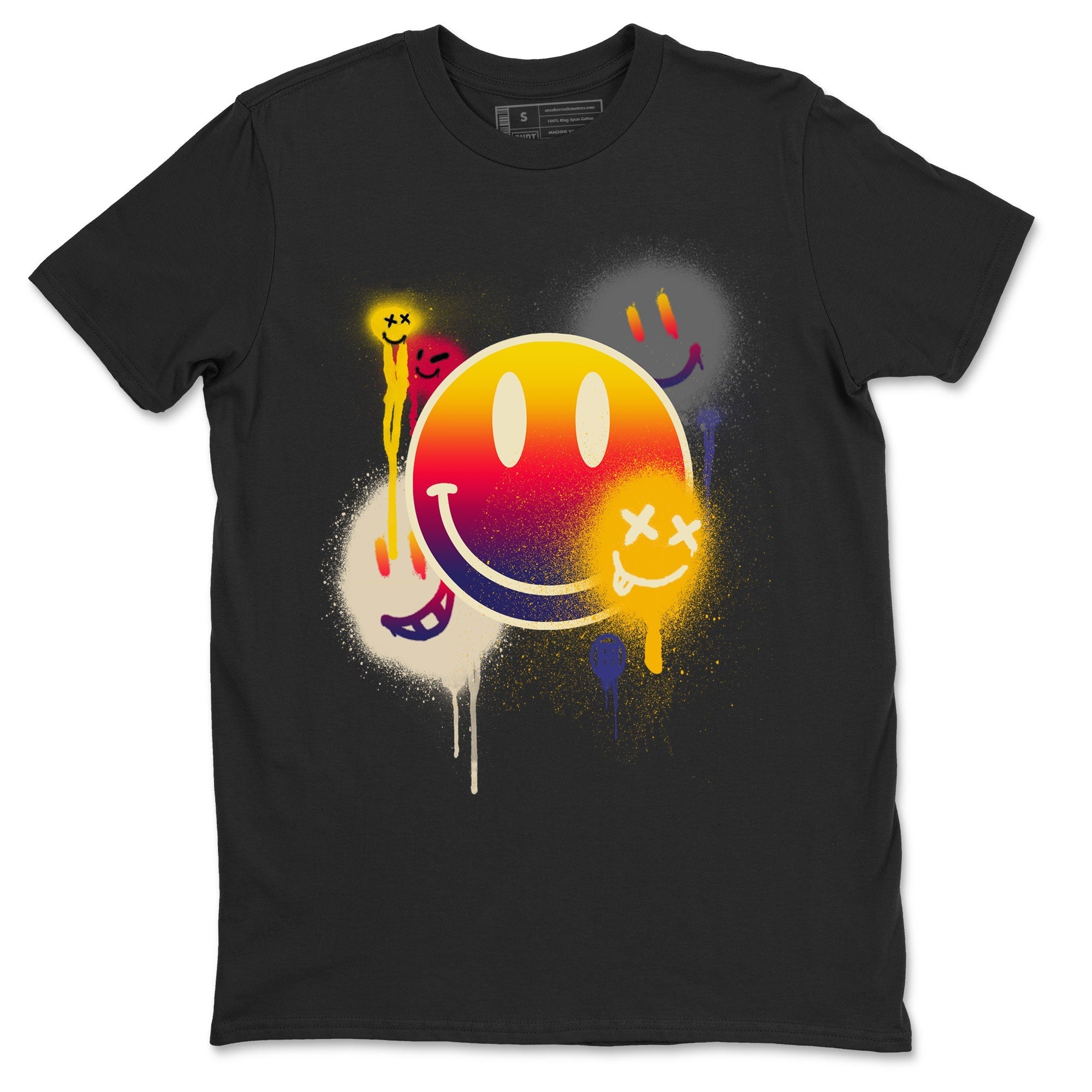 Air Jordan 3 X J Balvin shirt to match jordans Smile Painting Streetwear Sneaker Shirt Air Jordan 3 X J Balvin Drip Gear Zone Sneaker Matching Clothing LGBT Pride T-Shirt Unisex Black 2 T-Shirt