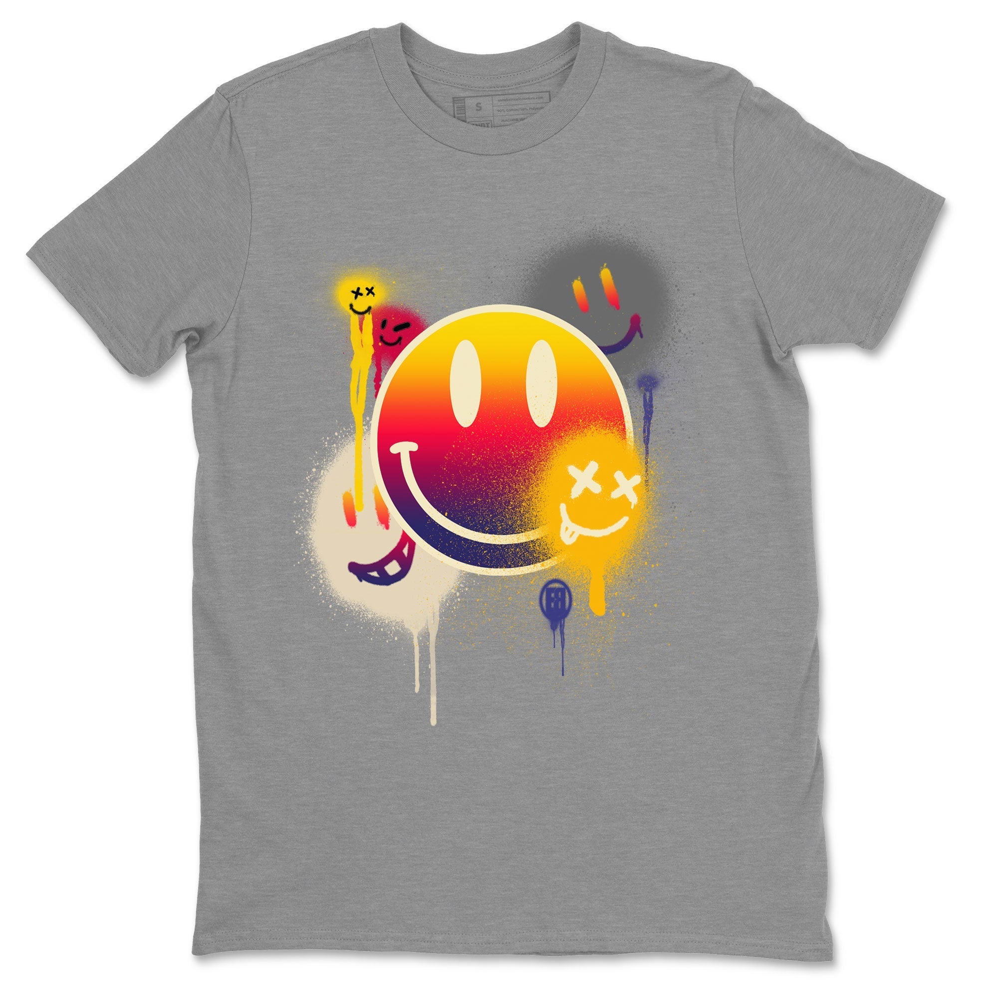 Air Jordan 3 X J Balvin shirt to match jordans Smile Painting Streetwear Sneaker Shirt Air Jordan 3 X J Balvin Drip Gear Zone Sneaker Matching Clothing LGBT Pride T-Shirt Unisex Heather Grey 2 T-Shirt