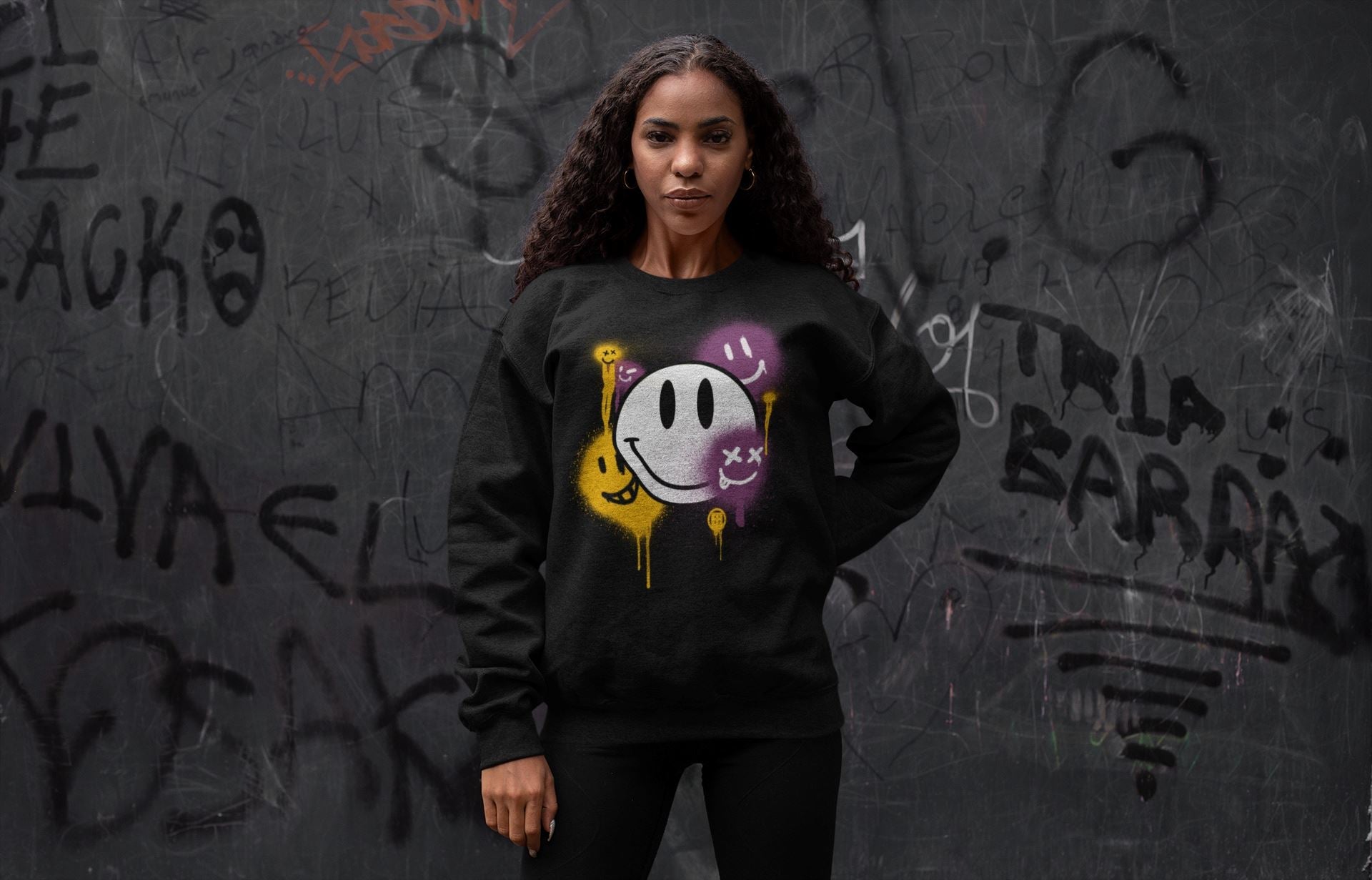 Jordan 1 Brotherhood Sneaker Matching T-Shirt Smile Painting Sneaker Tees Jordan 1 Brotherhood Sneaker Release Tees Crew Neck Tees