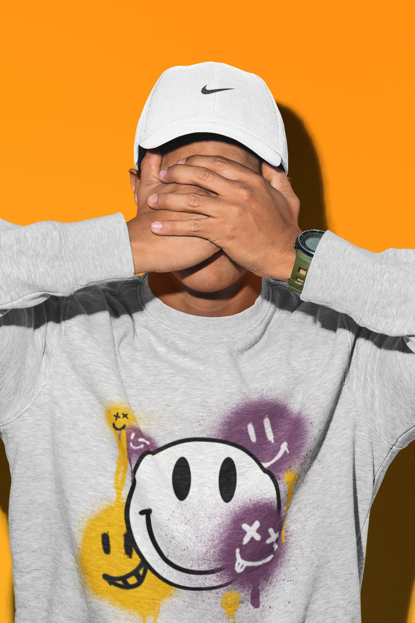 Jordan 1 Brotherhood Sneaker Matching T-Shirt Smile Painting Sneaker Tees Jordan 1 Brotherhood Sneaker Release Tees Crew Neck Tees