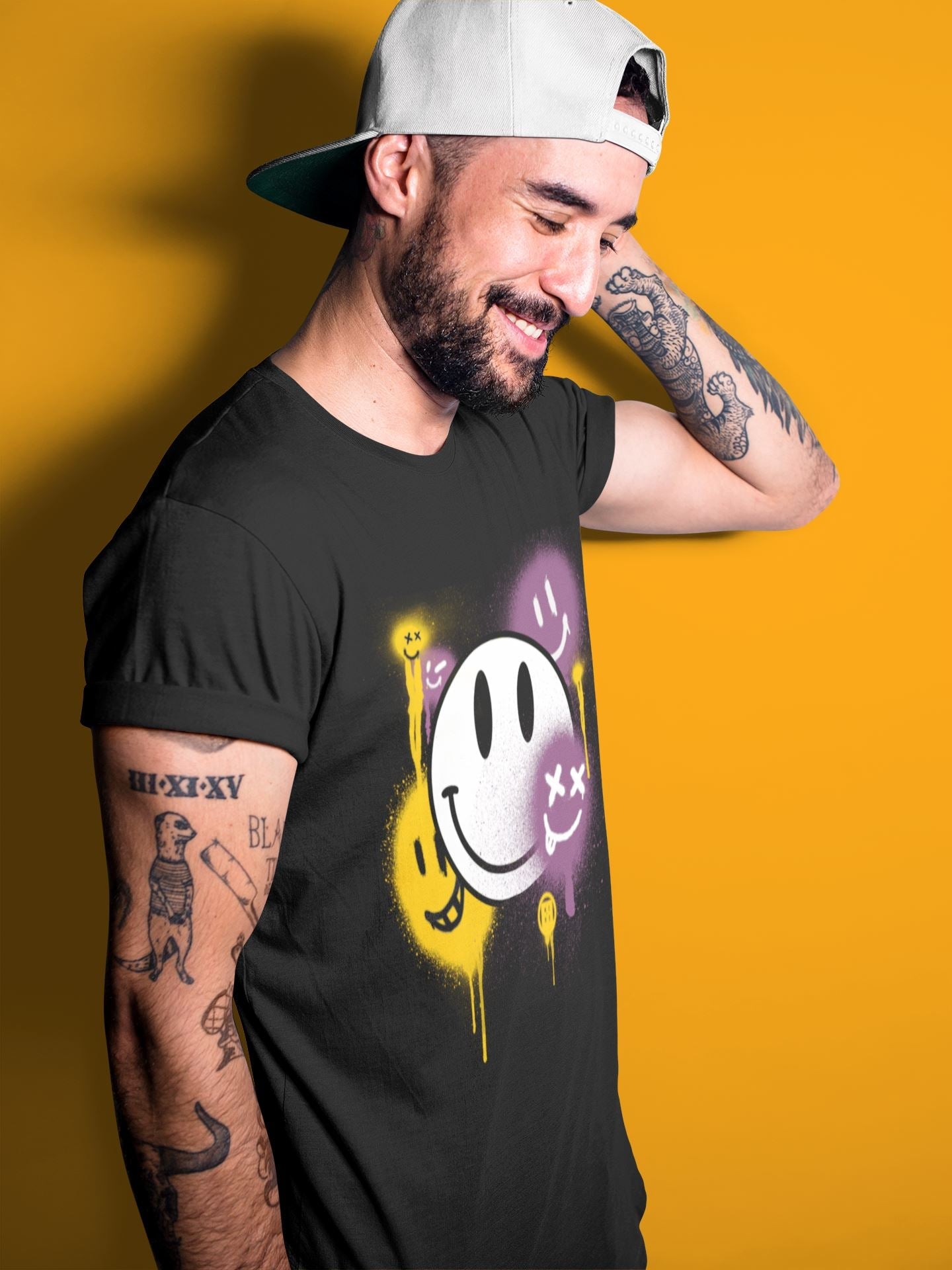 Jordan 1 Brotherhood Sneaker Matching T-Shirt Smile Painting Sneaker Tees Jordan 1 Brotherhood Sneaker Release Tees Crew Neck Tees