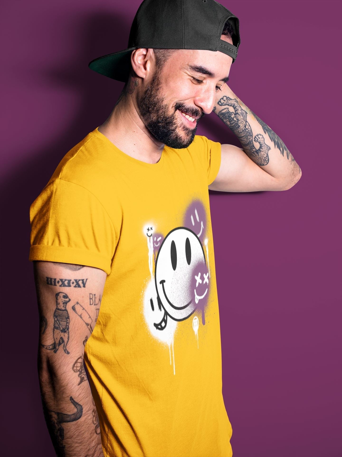 Jordan 1 Brotherhood Sneaker Matching T-Shirt Smile Painting Sneaker Tees Jordan 1 Brotherhood Sneaker Release Tees Crew Neck Tees