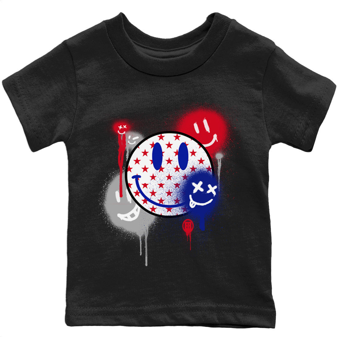 Jordan 1 Newstalgia Sneaker Matching T-Shirt Smile Painting Sneaker Tees Jordan 1 Newstalgia Sneaker Release Tees Kids Shirts