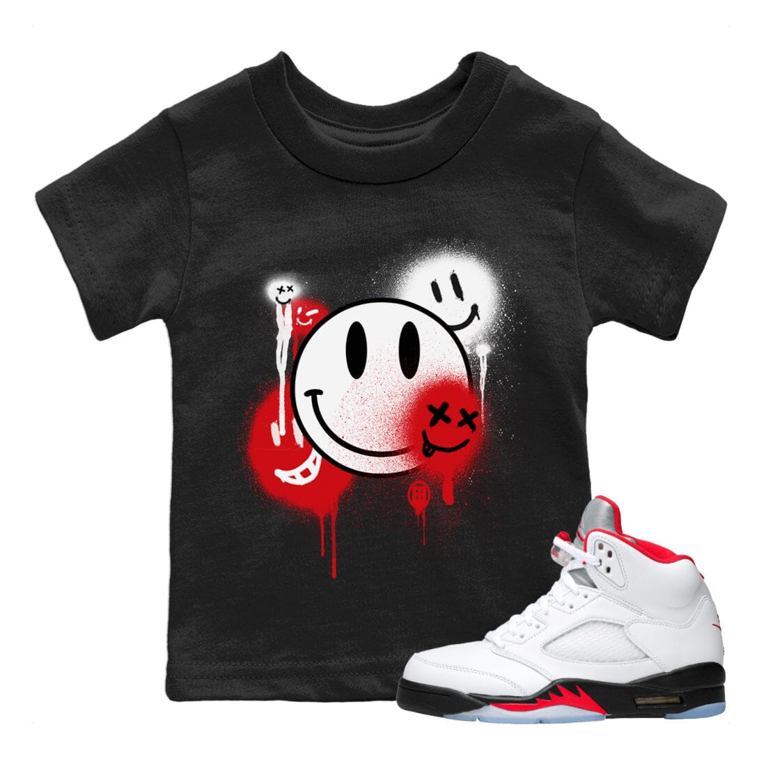 Drip Gear Zone Sneaker Tees Shirt To Match Jordans Smile Painting Sneaker Tees Drip Gear Zone Sneaker Tees Drip Gear Zone Sneaker Matching Clothing Kids Shirts