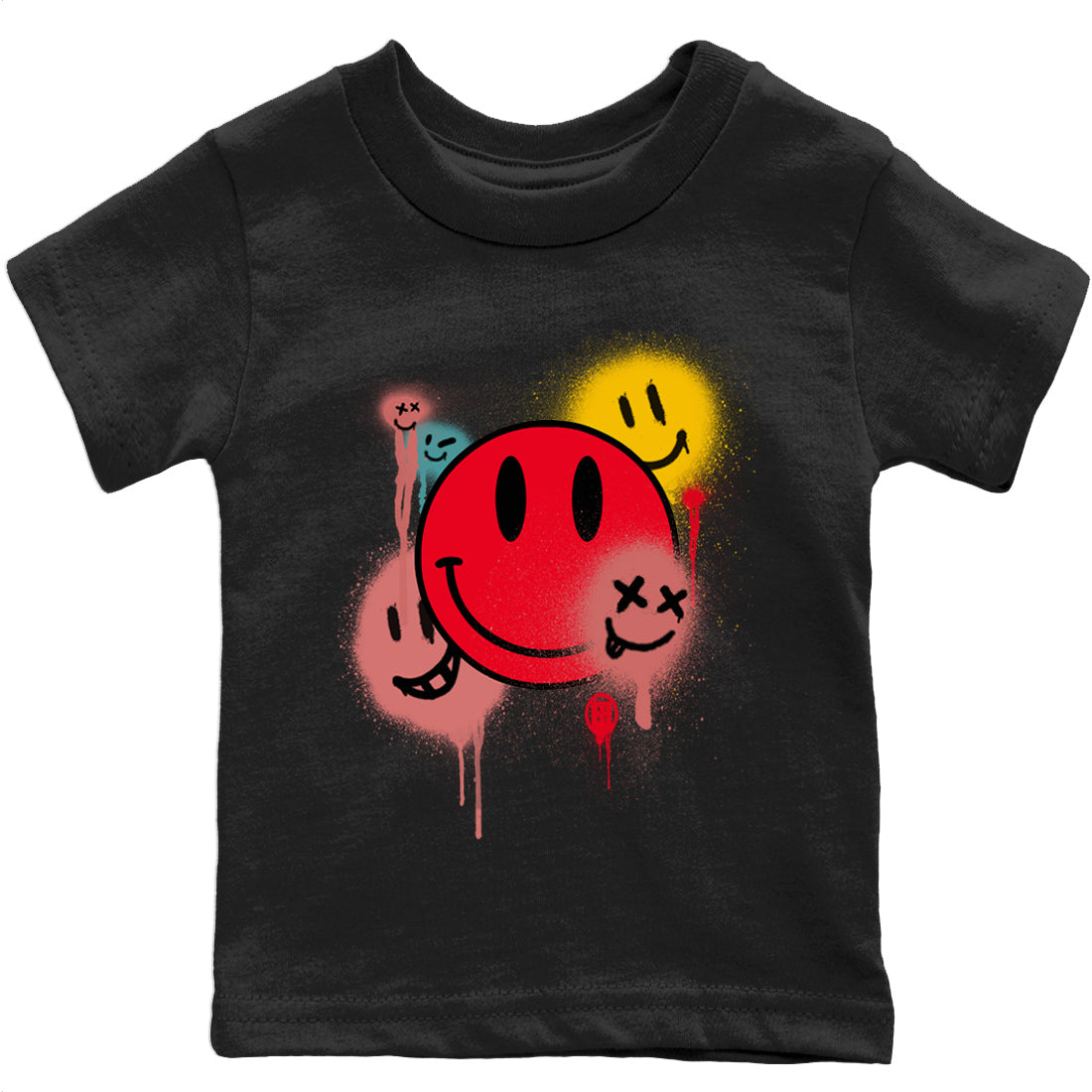 Yeezy 700 Hi-Res Red Shirt To Match Jordans Smile Painting Sneaker Tees Yeezy 700 Hi-Res Red Drip Gear Zone Sneaker Matching Clothing Kids Shirts