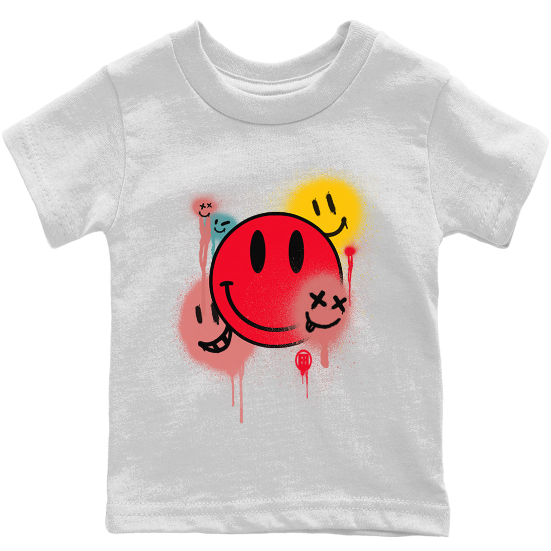 Yeezy 700 Hi-Res Red Shirt To Match Jordans Smile Painting Sneaker Tees Yeezy 700 Hi-Res Red Drip Gear Zone Sneaker Matching Clothing Kids Shirts