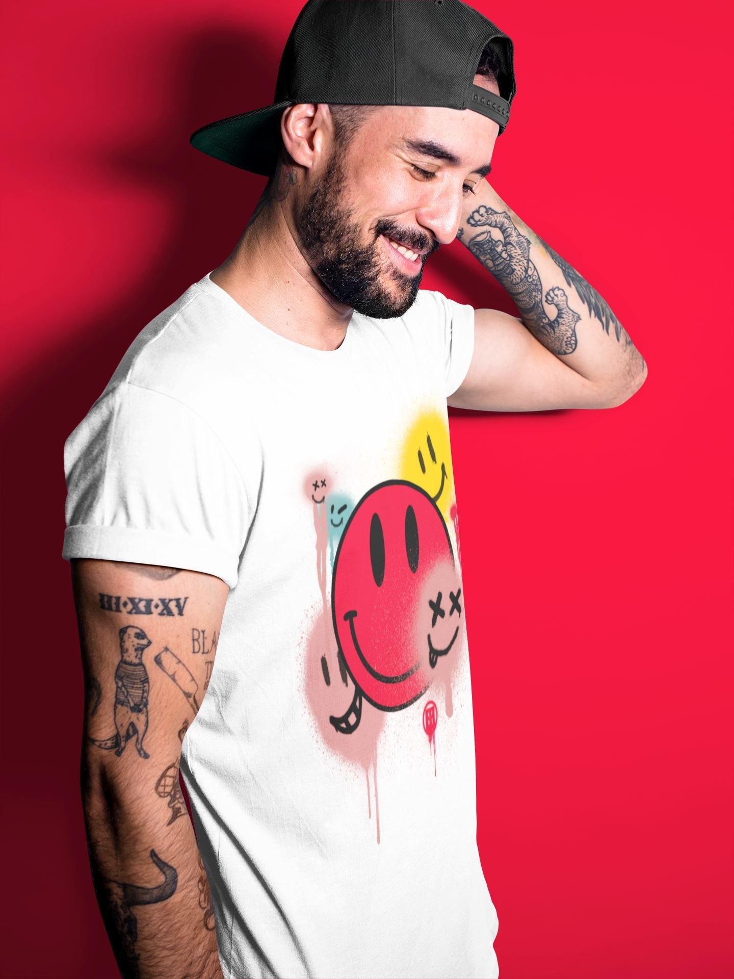 Yeezy 700 Hi-Res Red Shirt To Match Jordans Smile Painting Sneaker Tees Yeezy 700 Hi-Res Red Drip Gear Zone Sneaker Matching Clothing Unisex Shirts