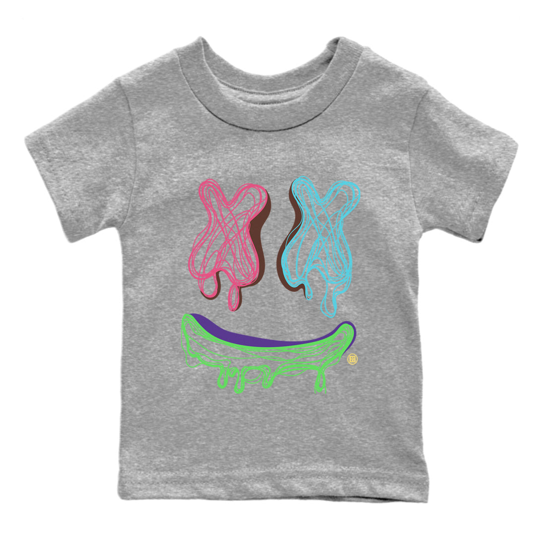 Air Force 1 Undefeated Fauna Brown Sneaker Match Tees Smiley Doodle Sneaker Tees Air Force 1 Undefeated Fauna Brown Jordan to match sneaker T-Shirt Kids Shirts