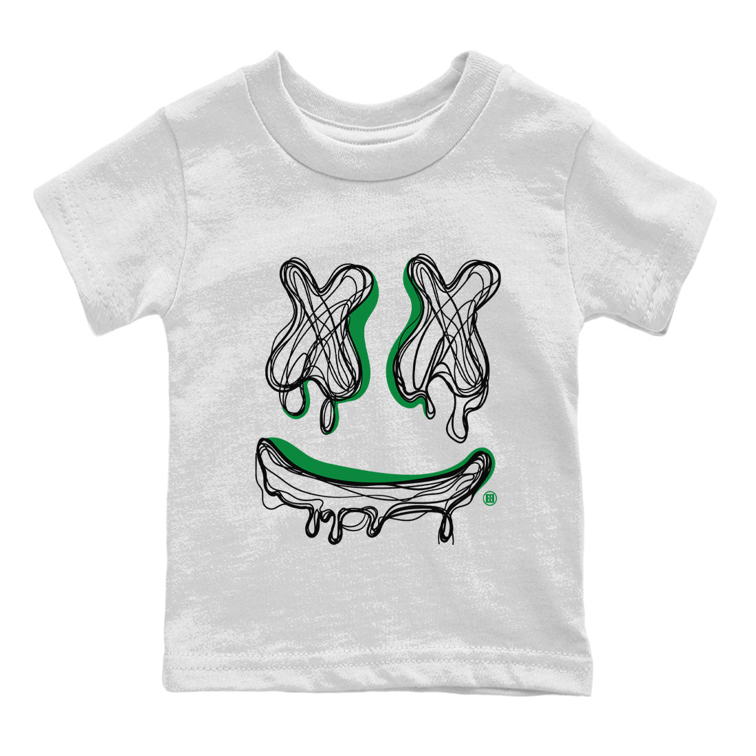 Air Jordan 1 Celtics Shirt To Match Jordans Smiley Doodle Sneaker Tees Air Jordan 1 Retro Celtics Drip Gear Zone Sneaker Matching Clothing Kids Shirts White 2
