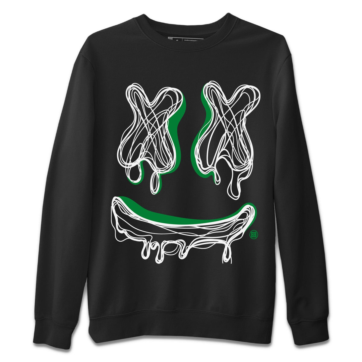 Air Jordan 1 Celtics Shirt To Match Jordans Smiley Doodle Sneaker Tees Air Jordan 1 Retro Celtics Drip Gear Zone Sneaker Matching Clothing Unisex Shirts Black 2