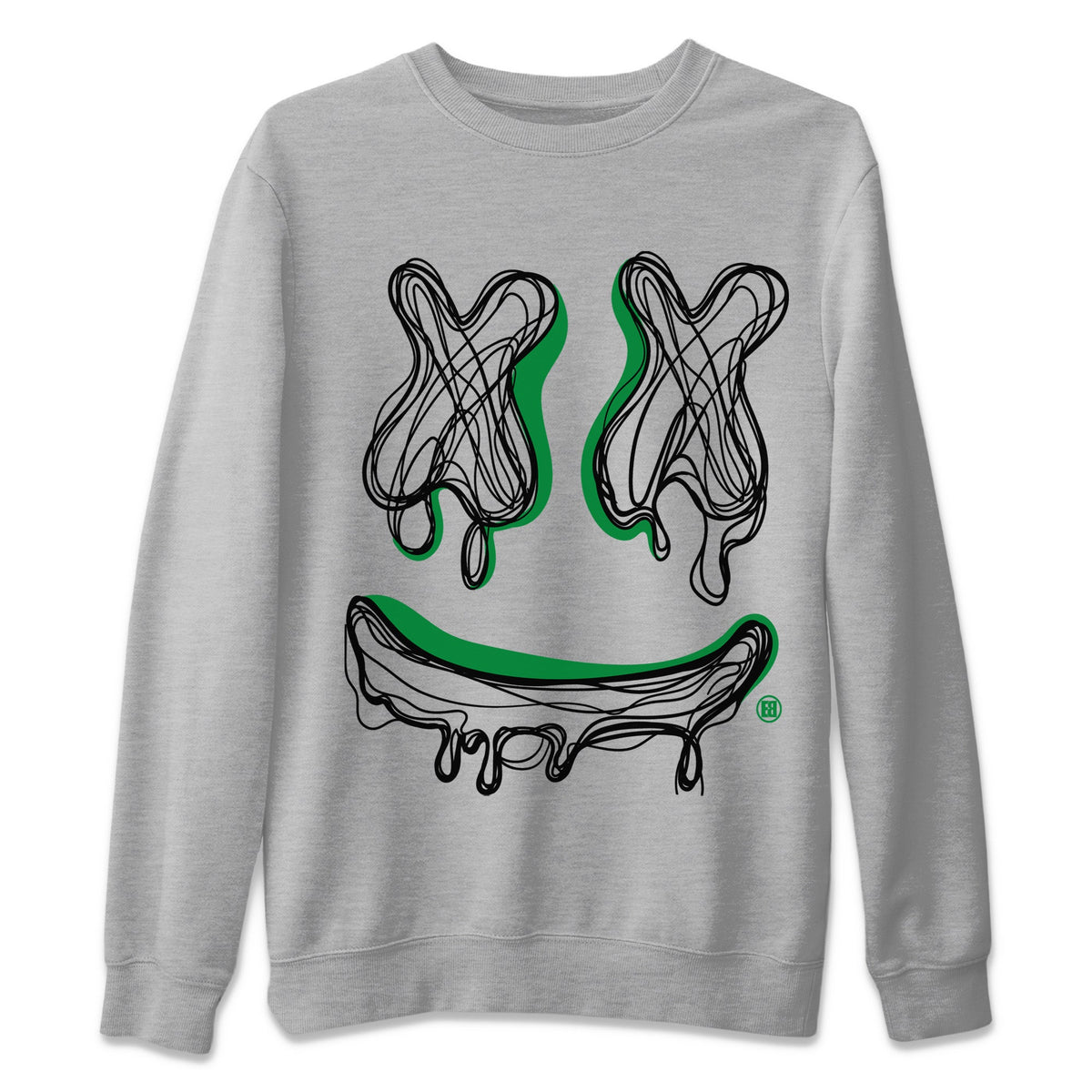 Air Jordan 1 Celtics Shirt To Match Jordans Smiley Doodle Sneaker Tees Air Jordan 1 Retro Celtics Drip Gear Zone Sneaker Matching Clothing Unisex Shirts Heather Grey 2