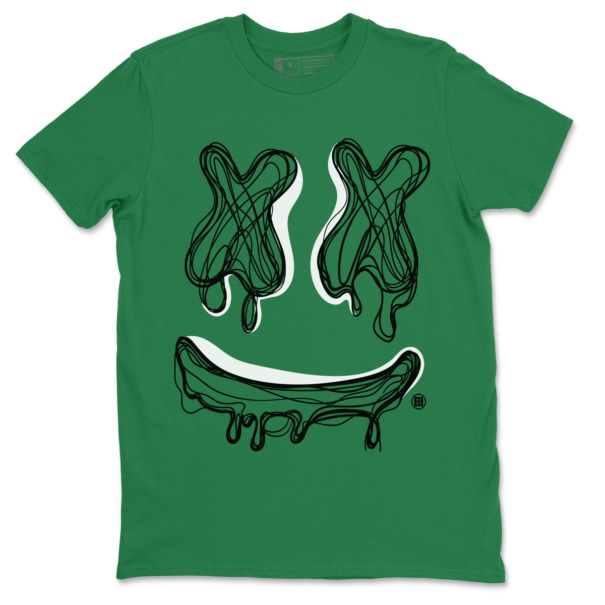Air Jordan 1 Celtics Shirt To Match Jordans Smiley Doodle Sneaker Tees Air Jordan 1 Retro Celtics Drip Gear Zone Sneaker Matching Clothing Unisex Shirts Kelly Green 2