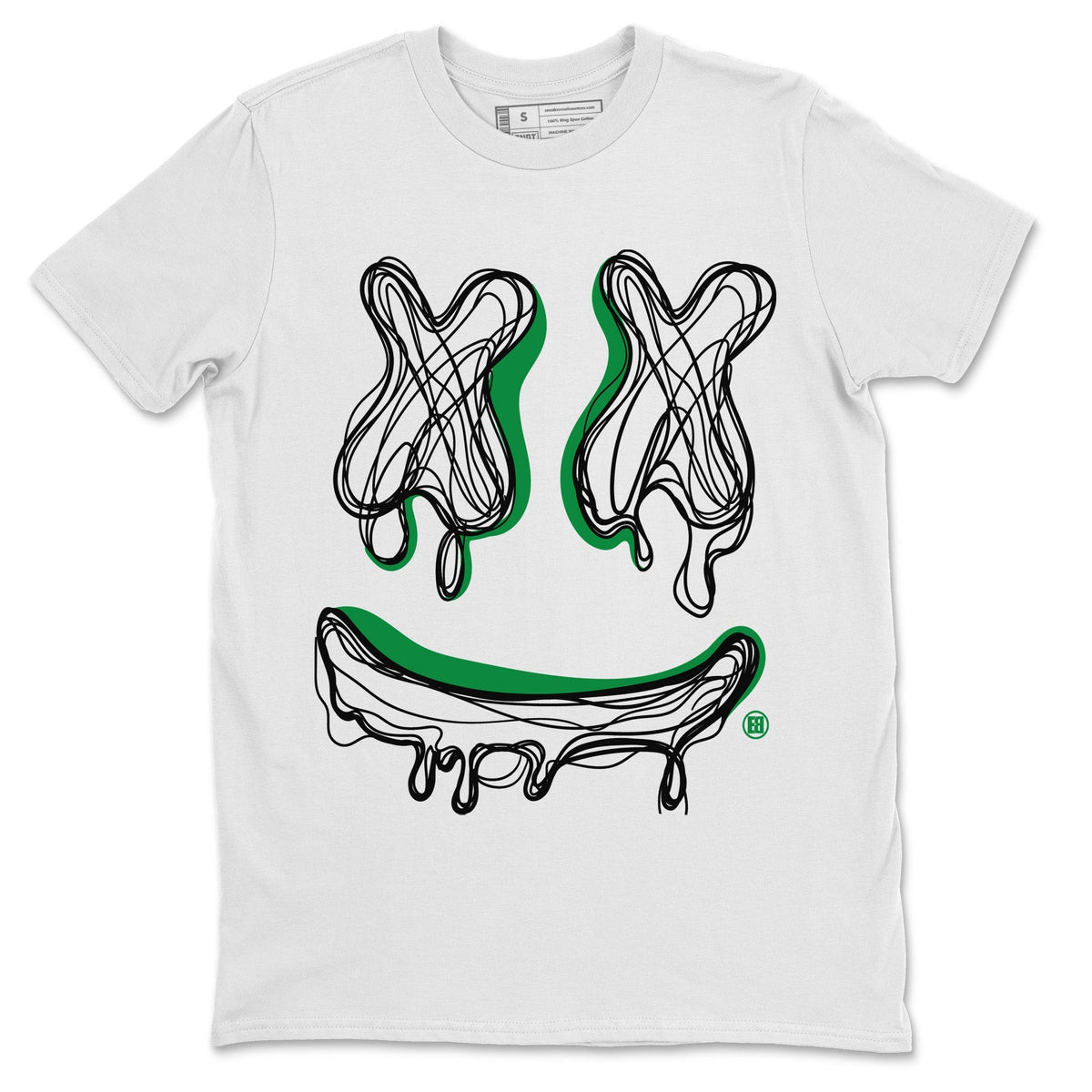 Air Jordan 1 Celtics Shirt To Match Jordans Smiley Doodle Sneaker Tees Air Jordan 1 Retro Celtics Drip Gear Zone Sneaker Matching Clothing Unisex Shirts White 2