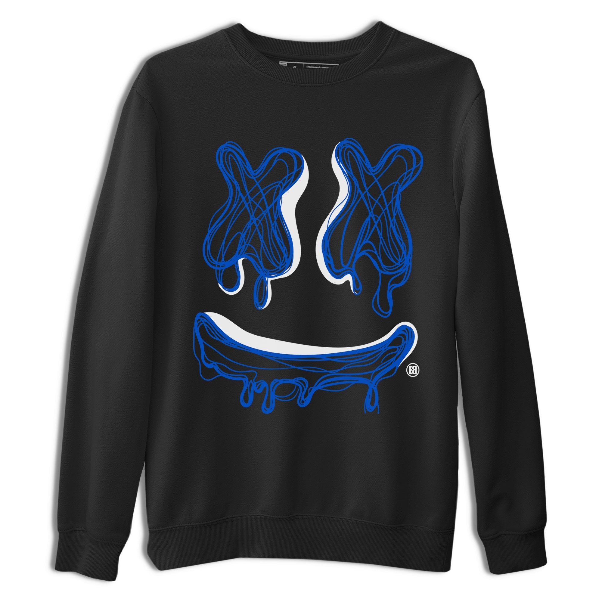 1s Royal Reimagined shirt to match jordans Smiley Doodle sneaker shirts Air Jordan 1 Royal Reimagined Drip Gear Zone Unisex Sneaker Tees and Sneaker Match T-Shirt Black 2 T-Shirt